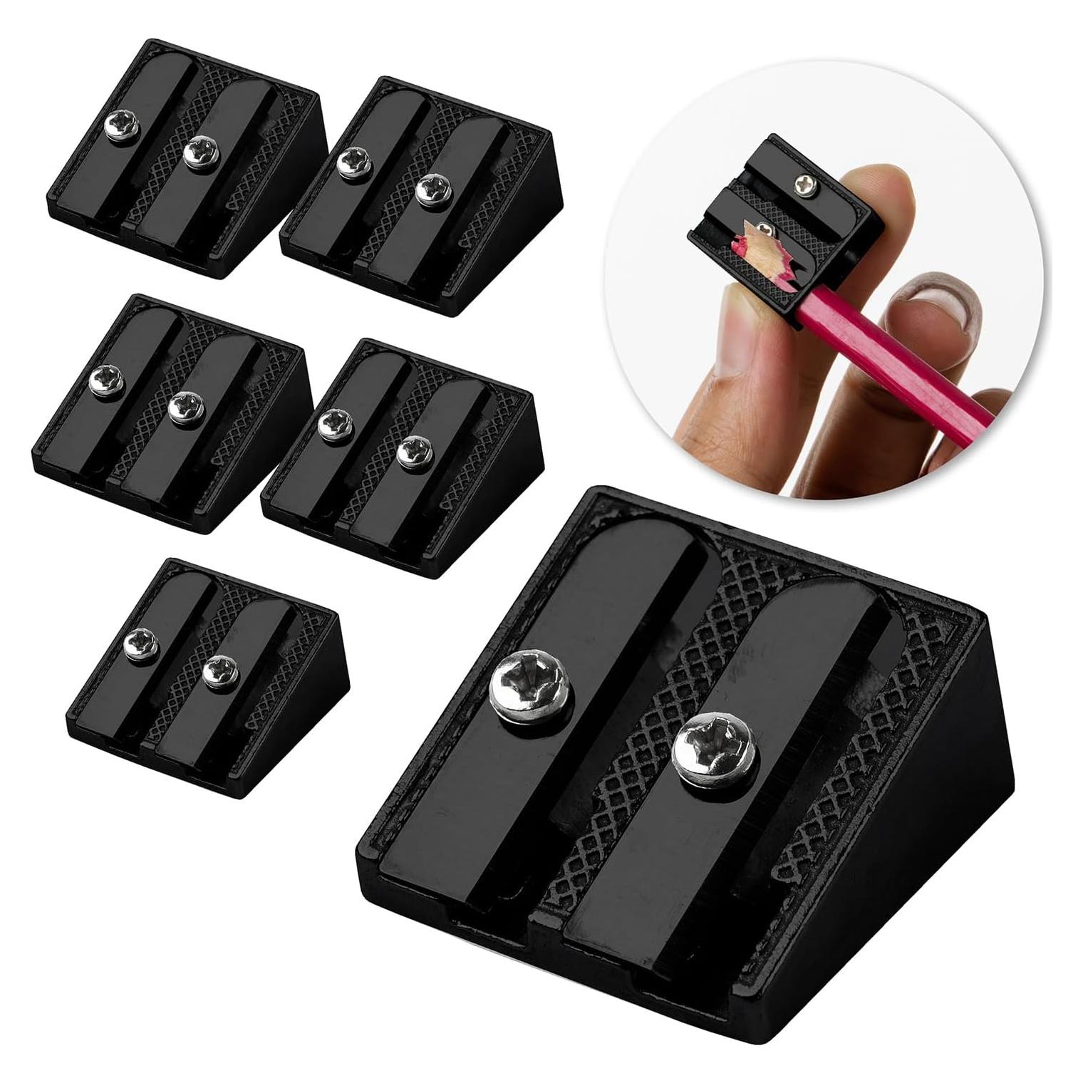 Sacapuntas de Metal Mr. Pen 6 Unidades 2 Agujeros Negro