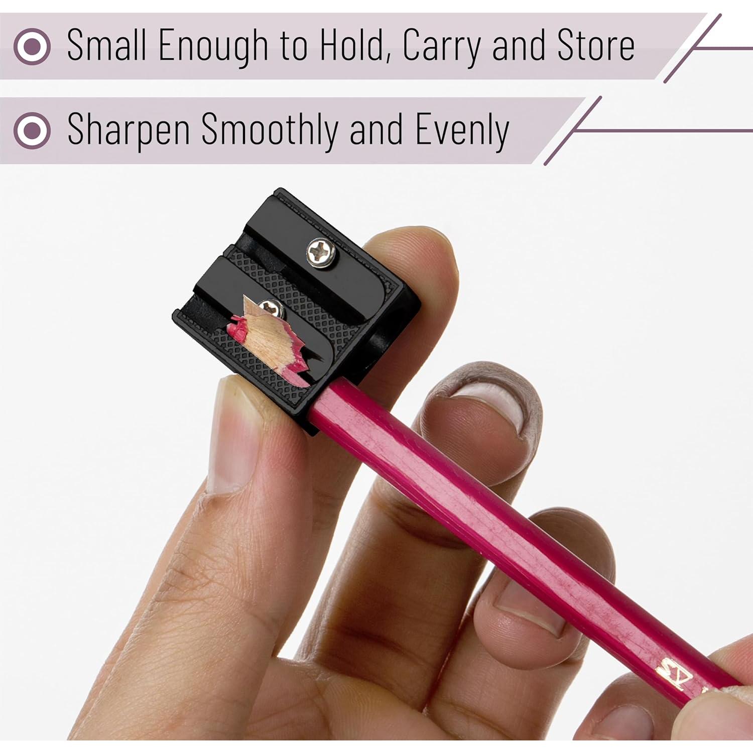 Sacapuntas de Metal Mr. Pen 6 Unidades 2 Agujeros Negro