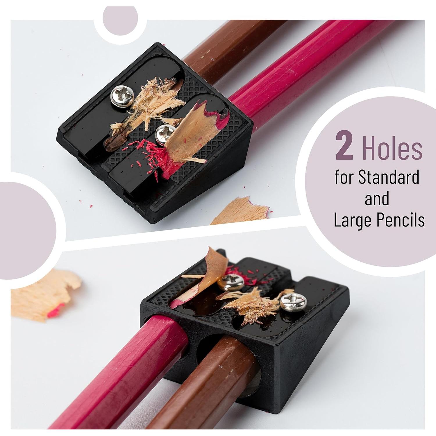 Sacapuntas de Metal Mr. Pen 6 Unidades 2 Agujeros Negro