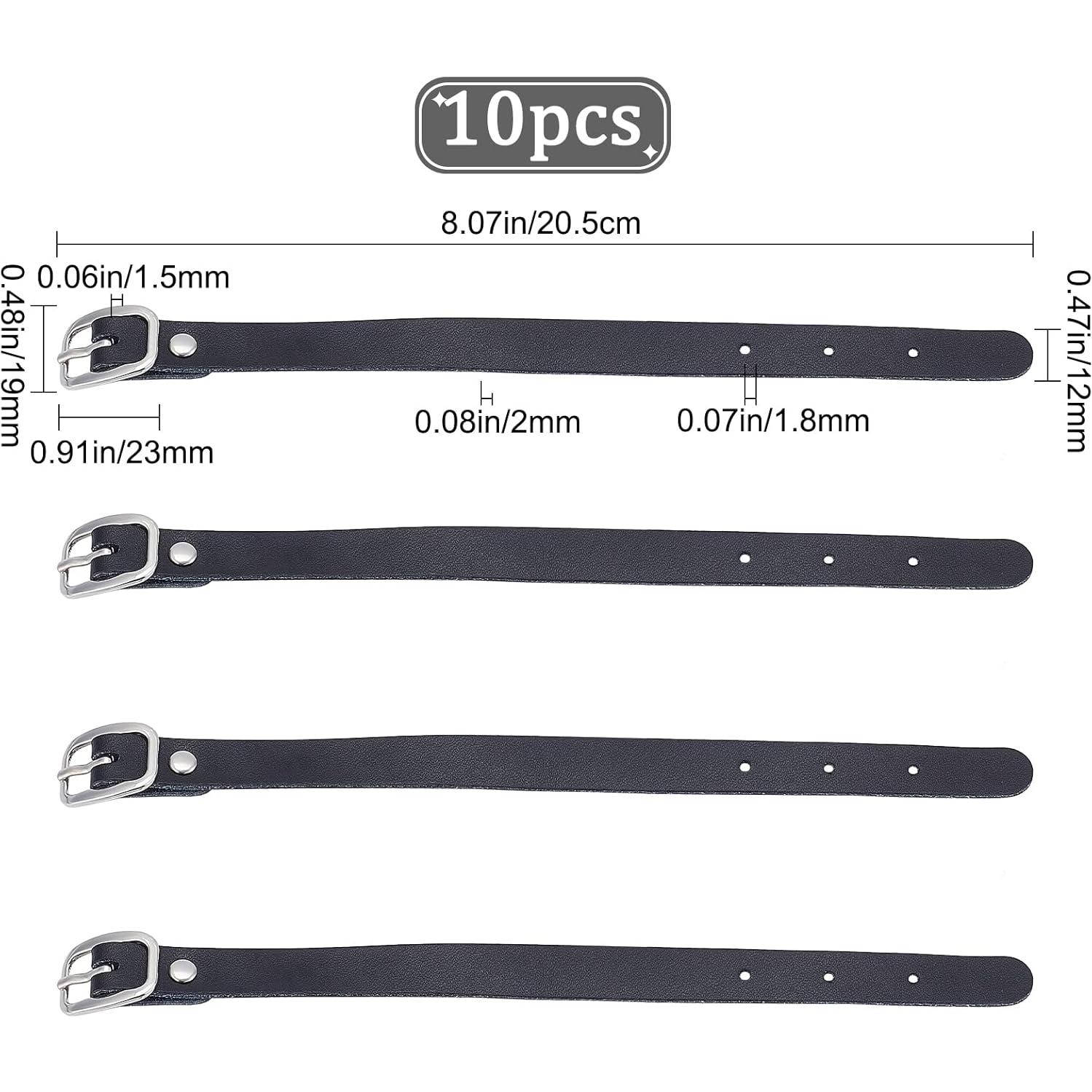 10 Piezas Etiquetas de Equipaje de Cuero GORGECRAFT Ajustables