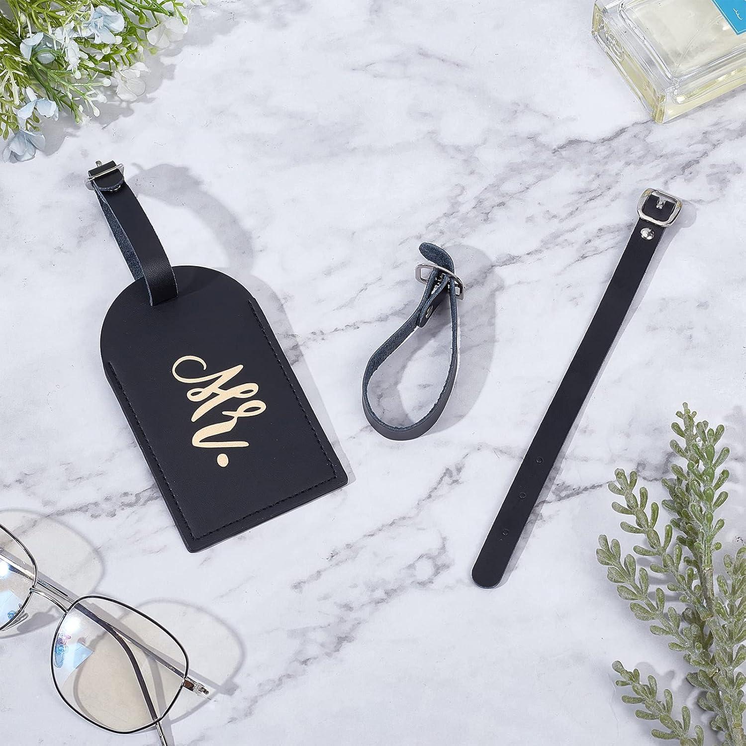 10 Piezas Etiquetas de Equipaje de Cuero GORGECRAFT Ajustables