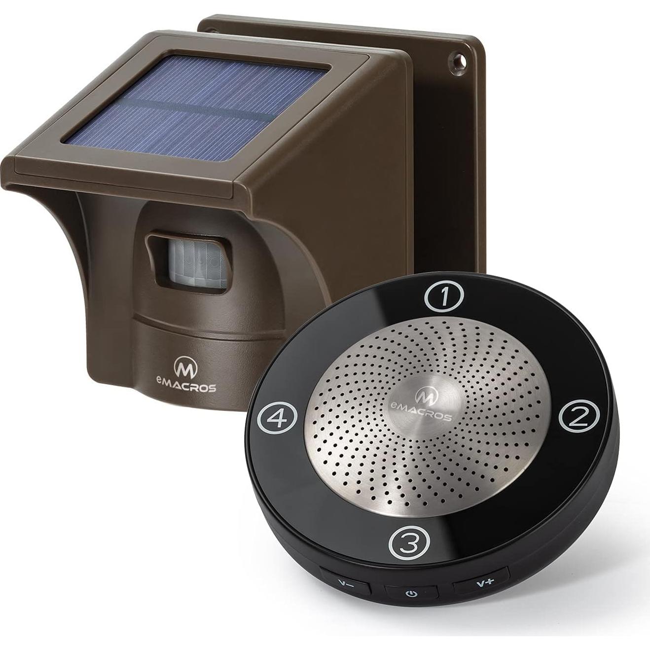 eMACROS Alarma Inalámbrica Solar con Sensor de Movimiento