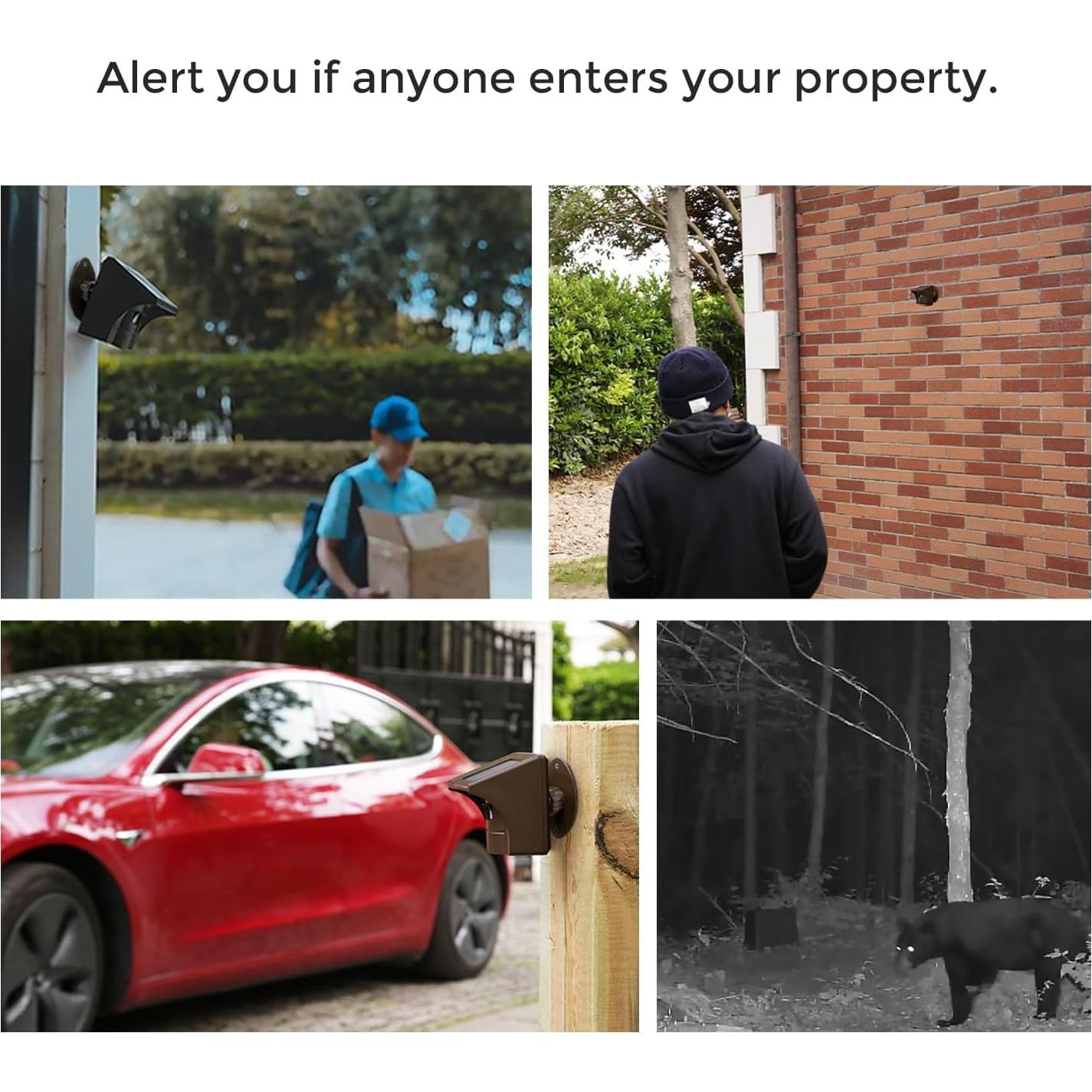 eMACROS Alarma Inalámbrica Solar con Sensor de Movimiento