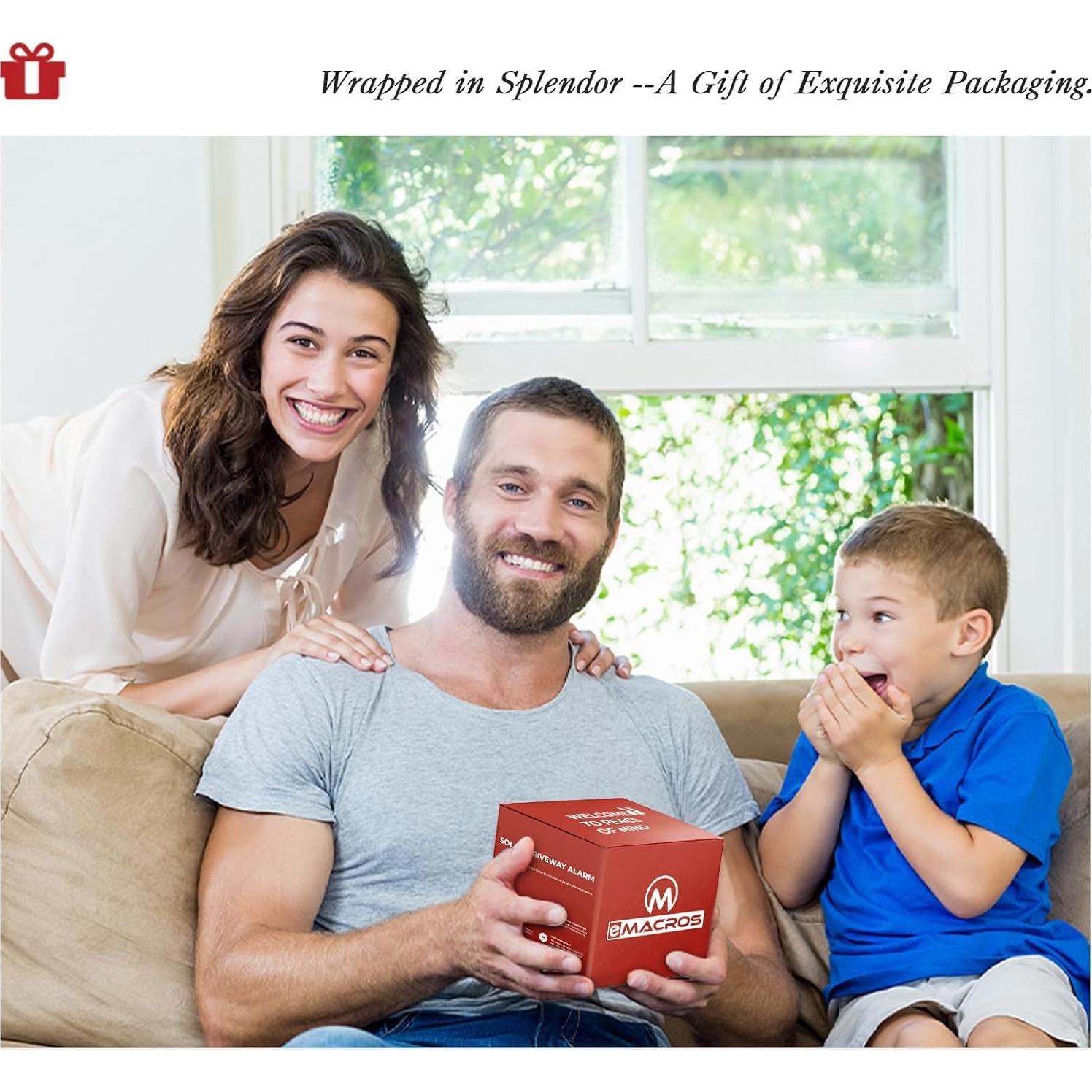 eMACROS Alarma Inalámbrica Solar con Sensor de Movimiento