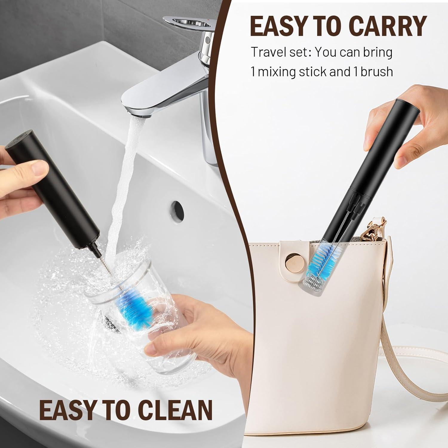 Varita Espumadora de Leche Shker 1501D Portátil Negra 2 Velocidades