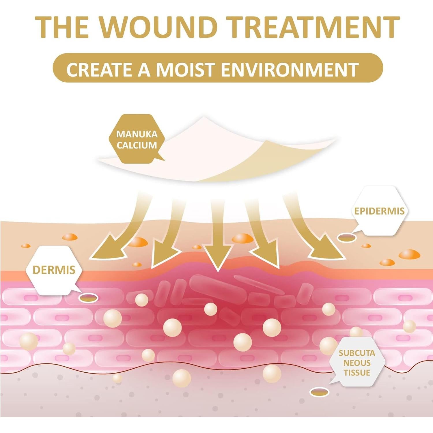 Venda de Algina de Calcio con Miel de Manuka 5x5 cm - 10 Pcs