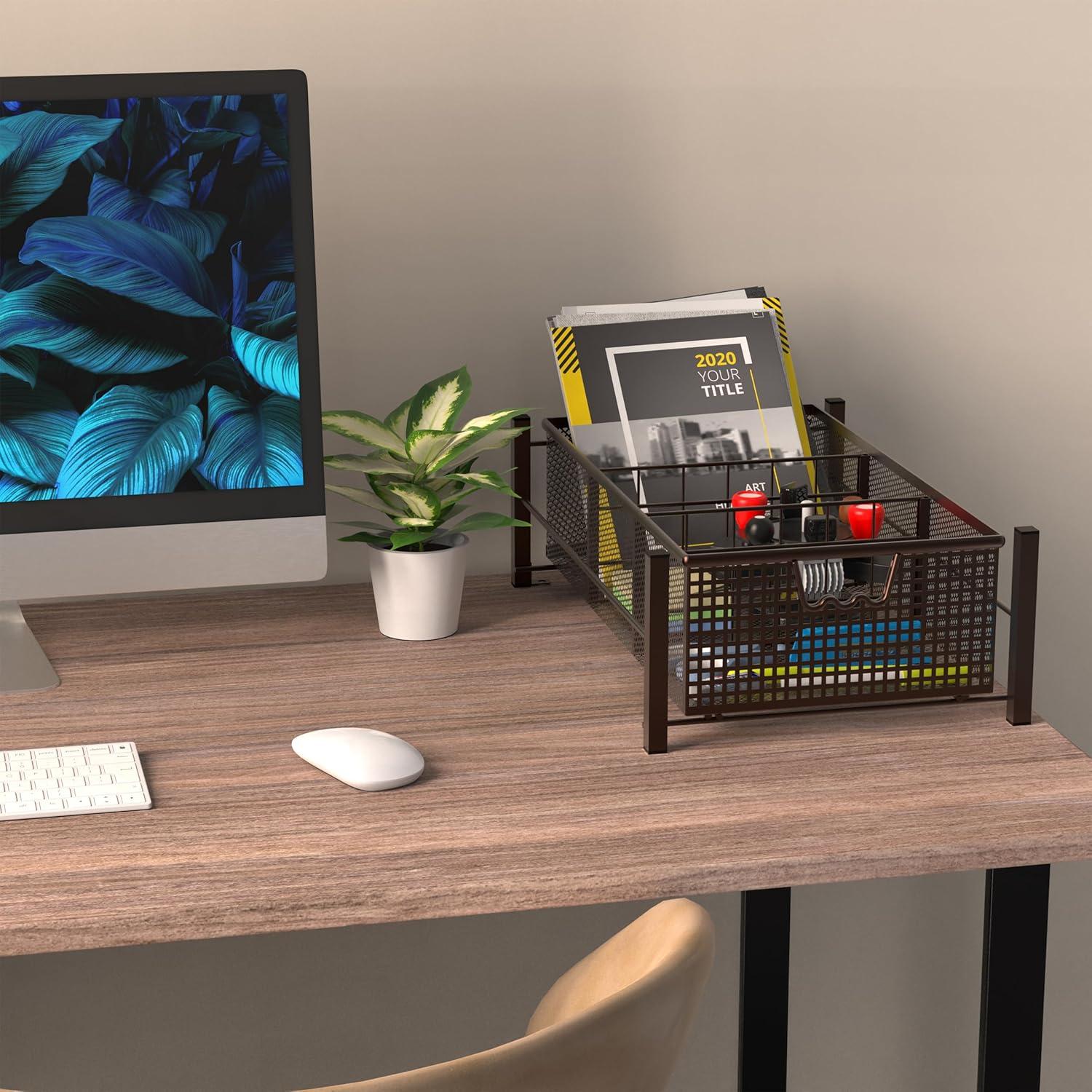 Cesta Deslizante Mediana Deco Brothers con Divisores Bronce