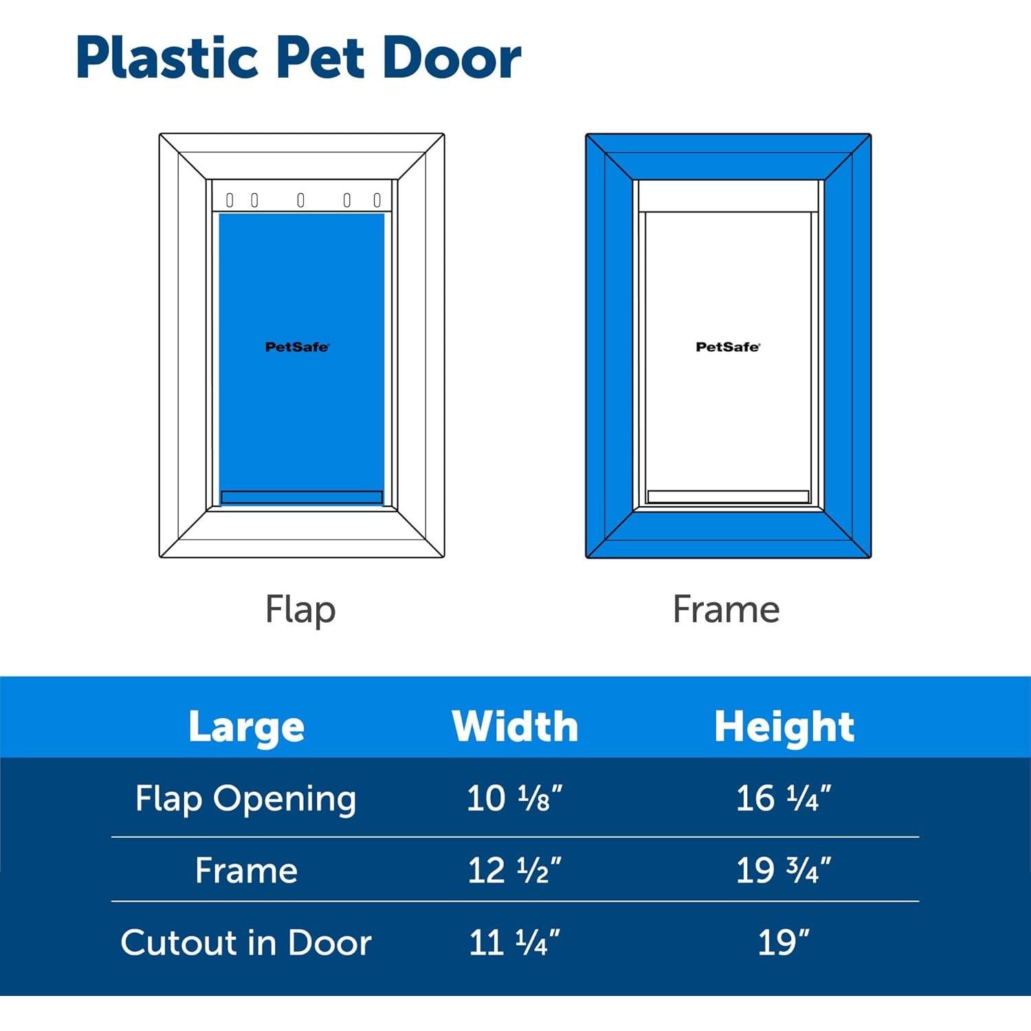 Puerta de Plástico para Mascotas PetSafe Grande 45 kg