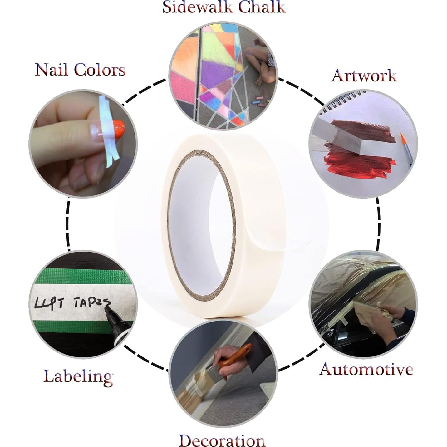 Cinta de Enmascarar LLPT 1" x 50.29m Beige 5 Piezas