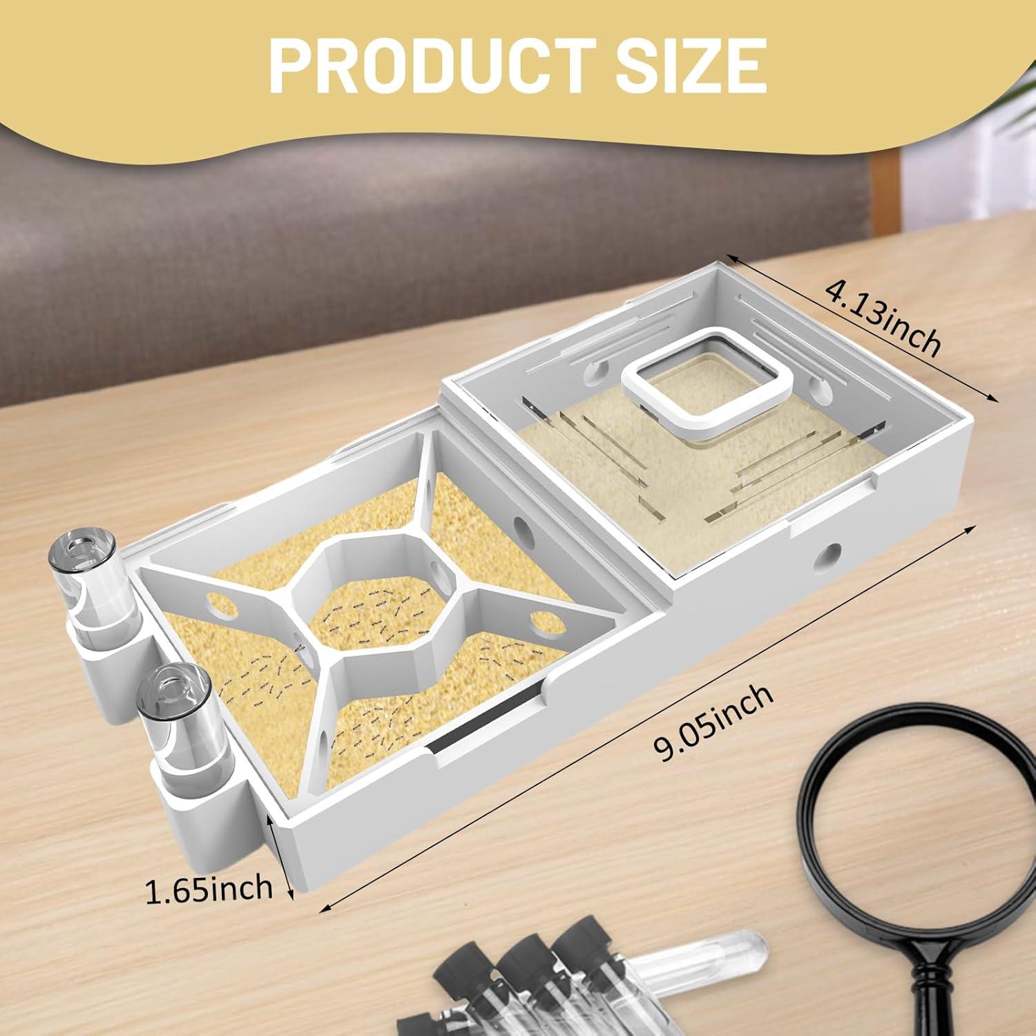 Granja de Hormigas PioneerAnts Modelo-D con Arena Amarilla