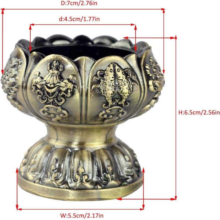 Portavelas de té Sleeri set de 2 bronce para meditación