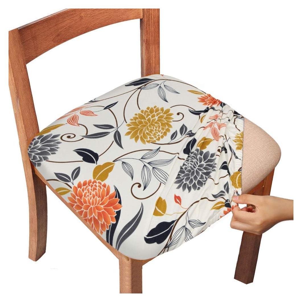 Fundas de Silla Gute, Estiradas con Correas, 2 Piezas Flor