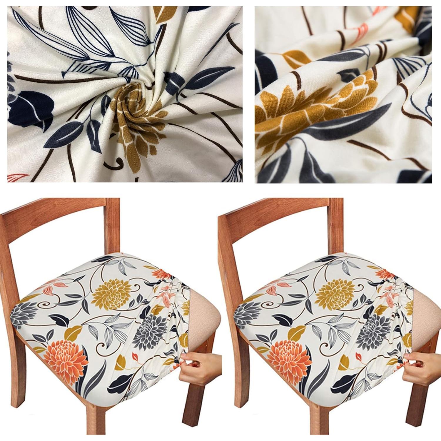 Fundas de Silla Gute, Estiradas con Correas, 2 Piezas Flor