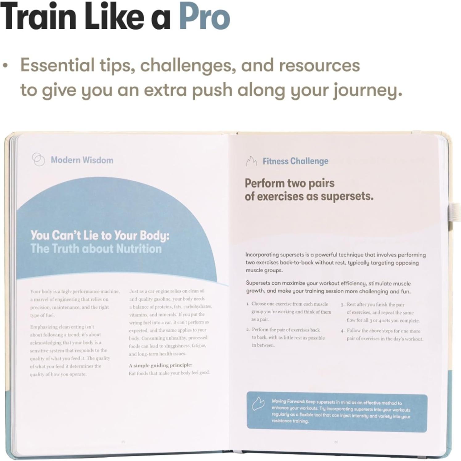 Diario de Entrenamiento Habit Nest con Tarjetas de Ejercicio