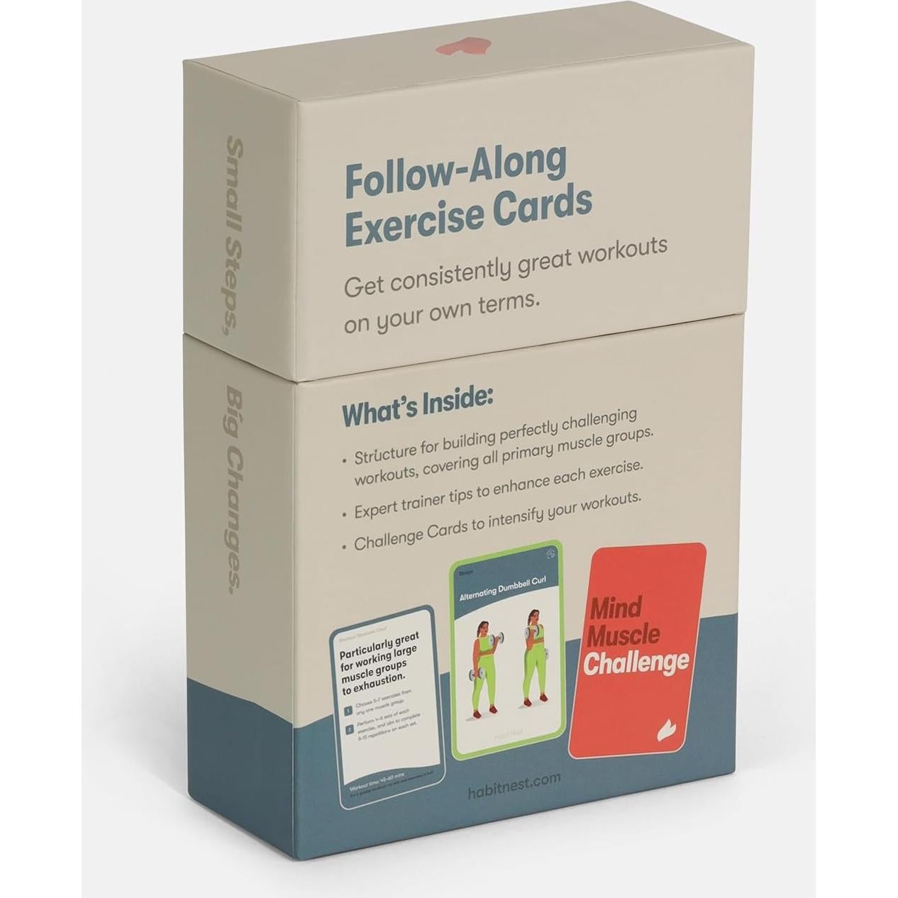 Diario de Entrenamiento Habit Nest con Tarjetas de Ejercicio