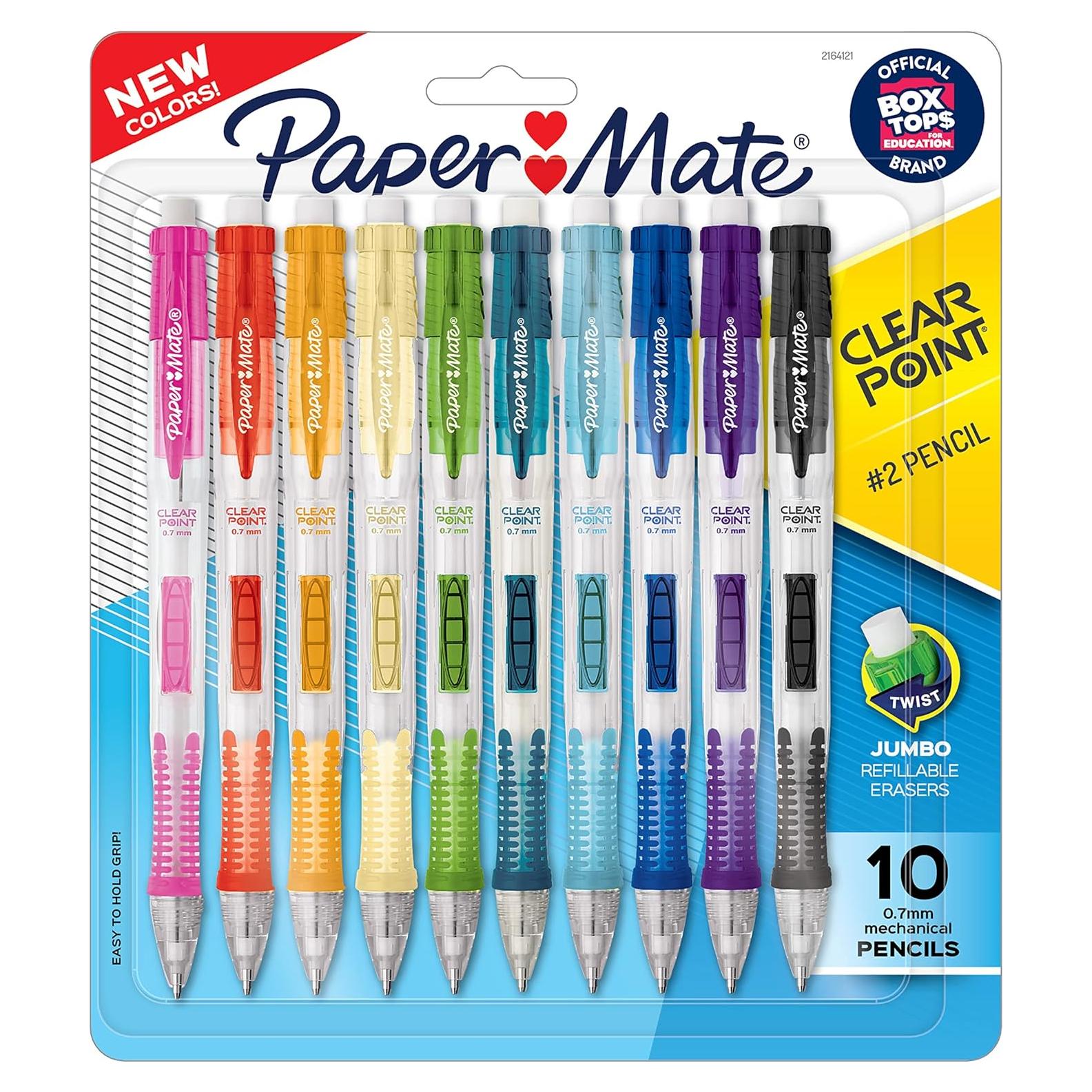 Lápices mecánicos Paper Mate Clearpoint 0.7mm, 10 unidades