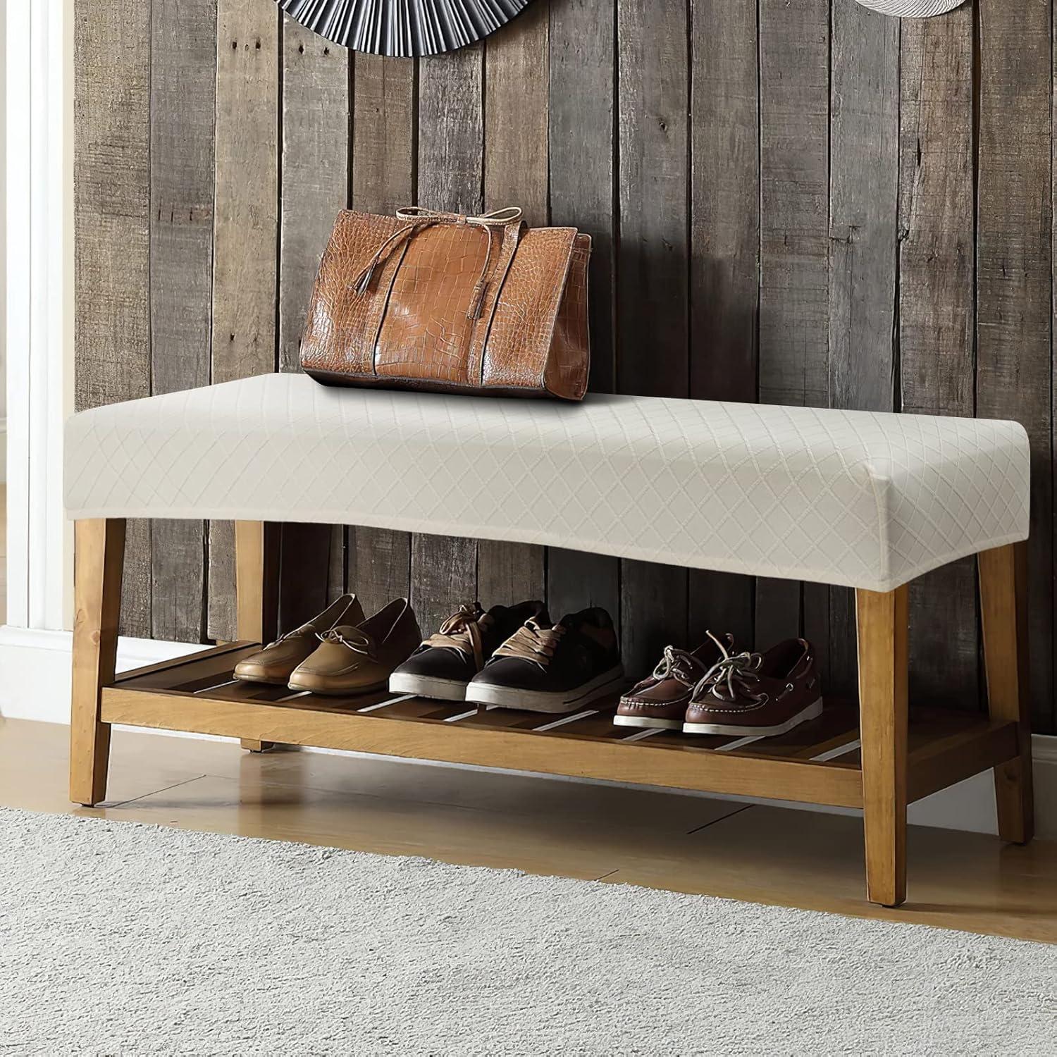 Cubierta de Banco de Comedor YISUN Beige Rectangular