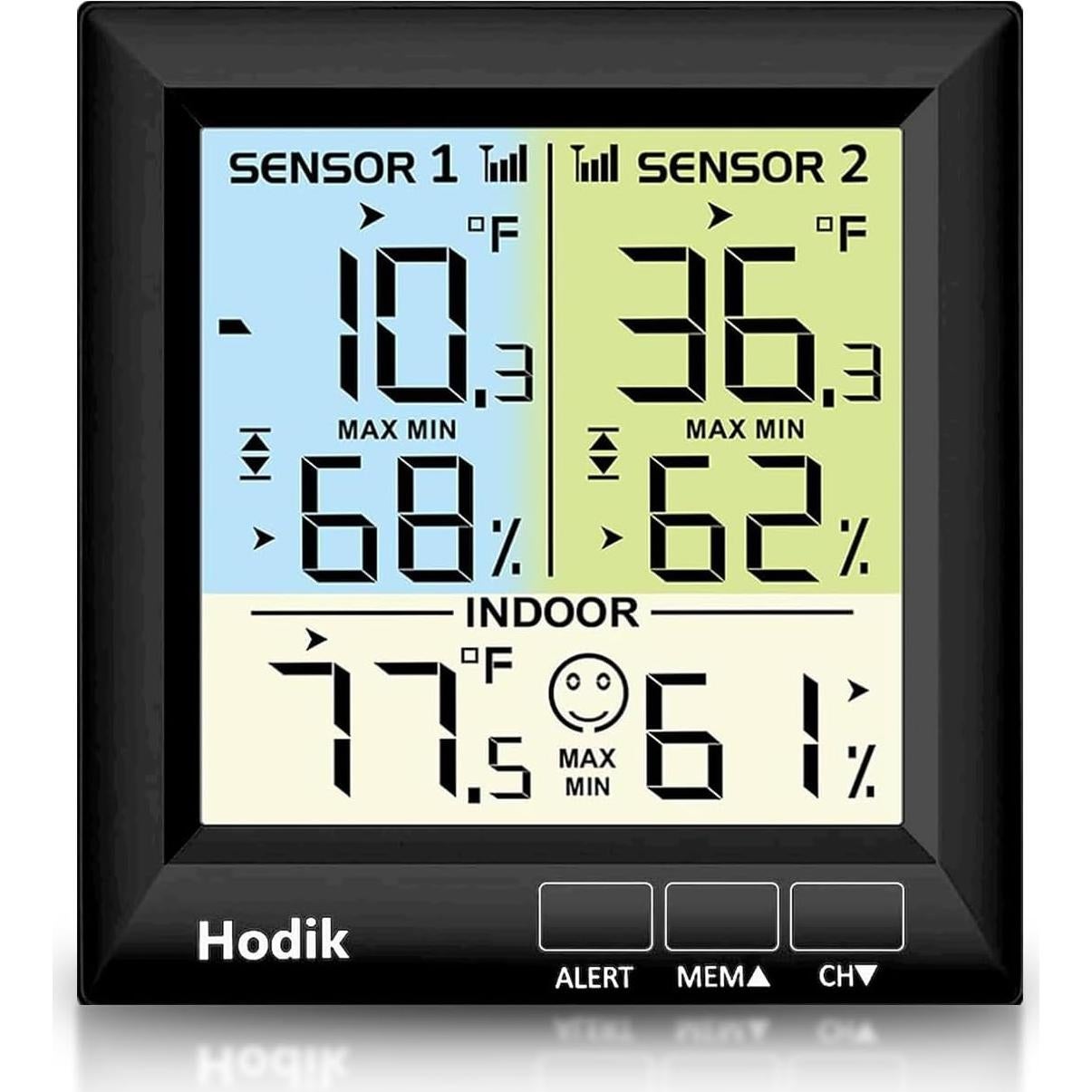 Termómetro Digital Inalámbrico HODIK con Alarma y 100M
