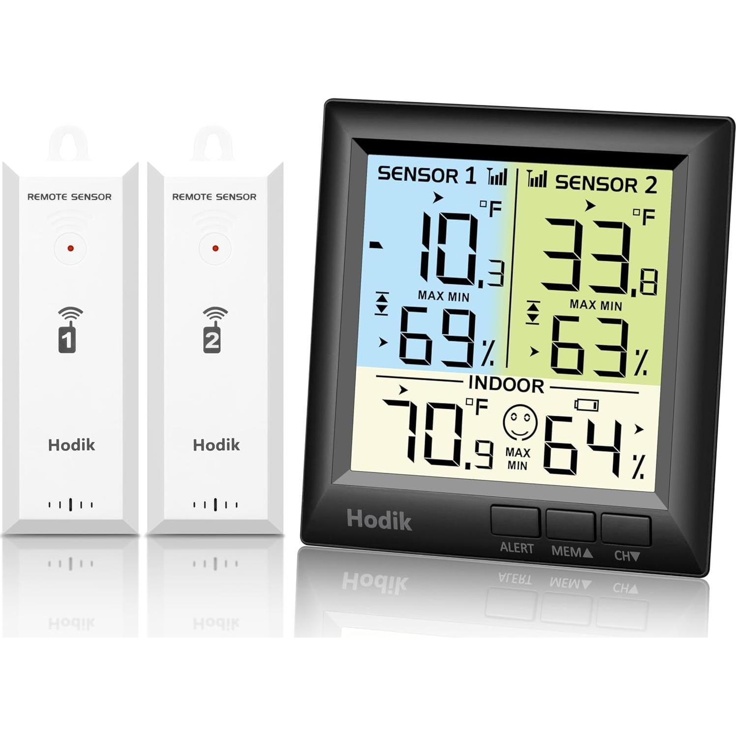 Termómetro Digital Inalámbrico HODIK con Alarma y 100M