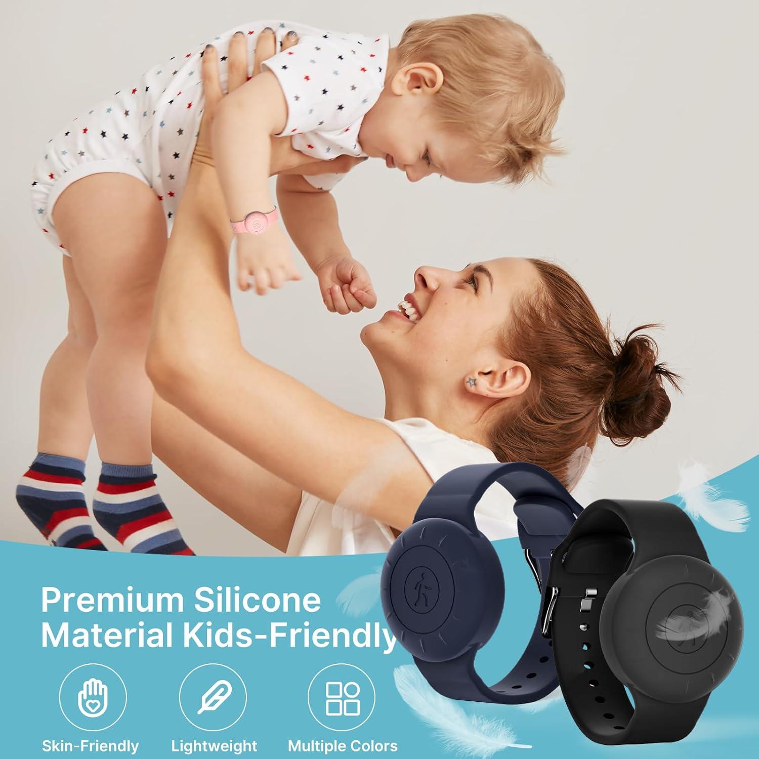 Pulseras Airtag Impermeables Motande para Niños - 4 Piezas