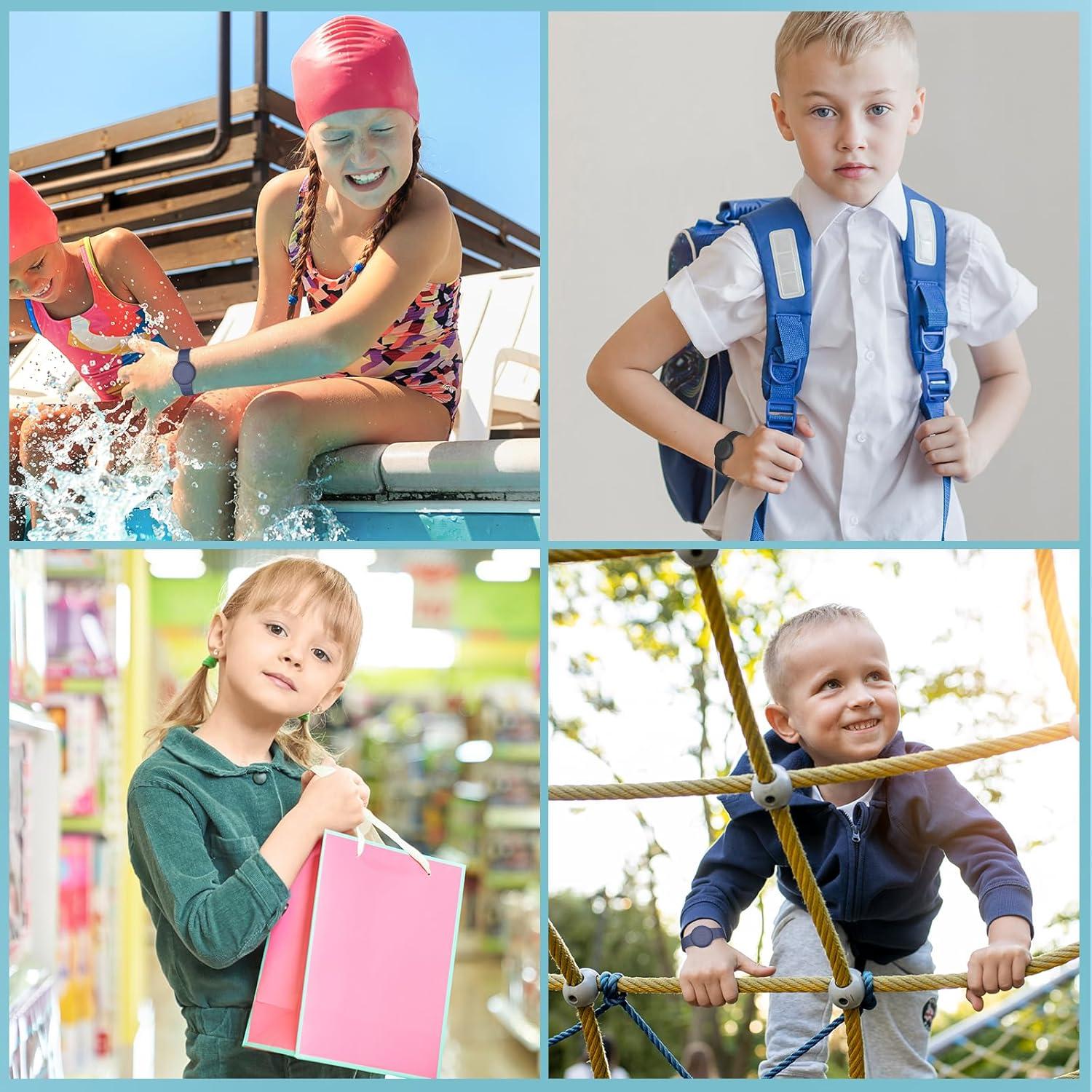 Pulseras Airtag Impermeables Motande para Niños - 4 Piezas
