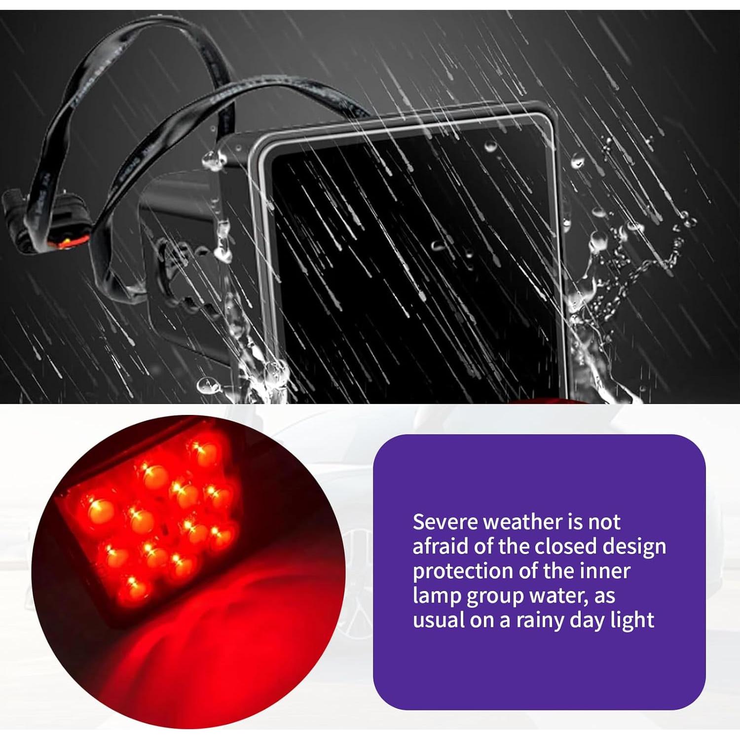 Luces LED para Remolque FEDOEY 12V Rojas 2 Pcs Impermeables