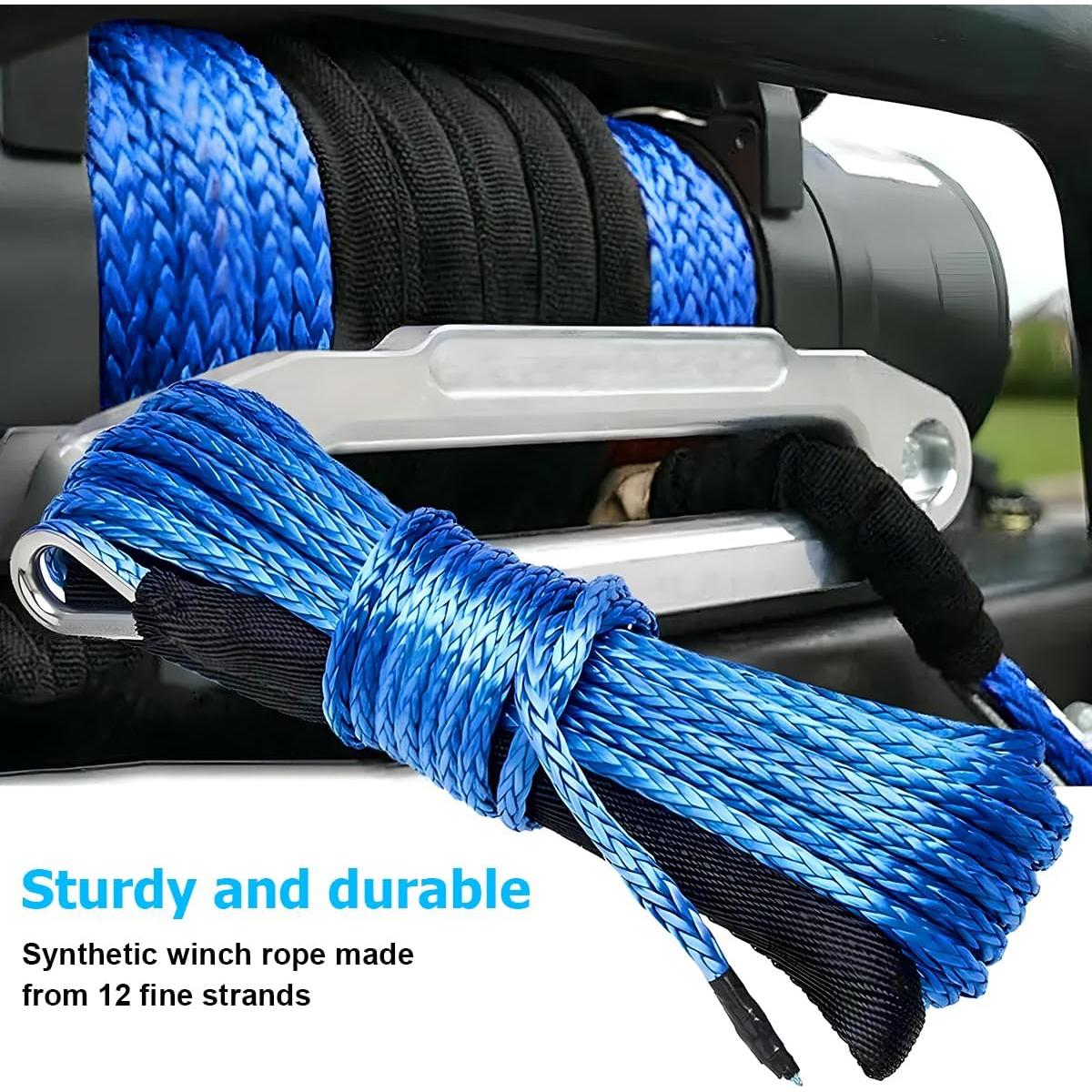 Cuerda de Winch Sintética KHGUZ 12 Hilos 15mm x 15m Azul