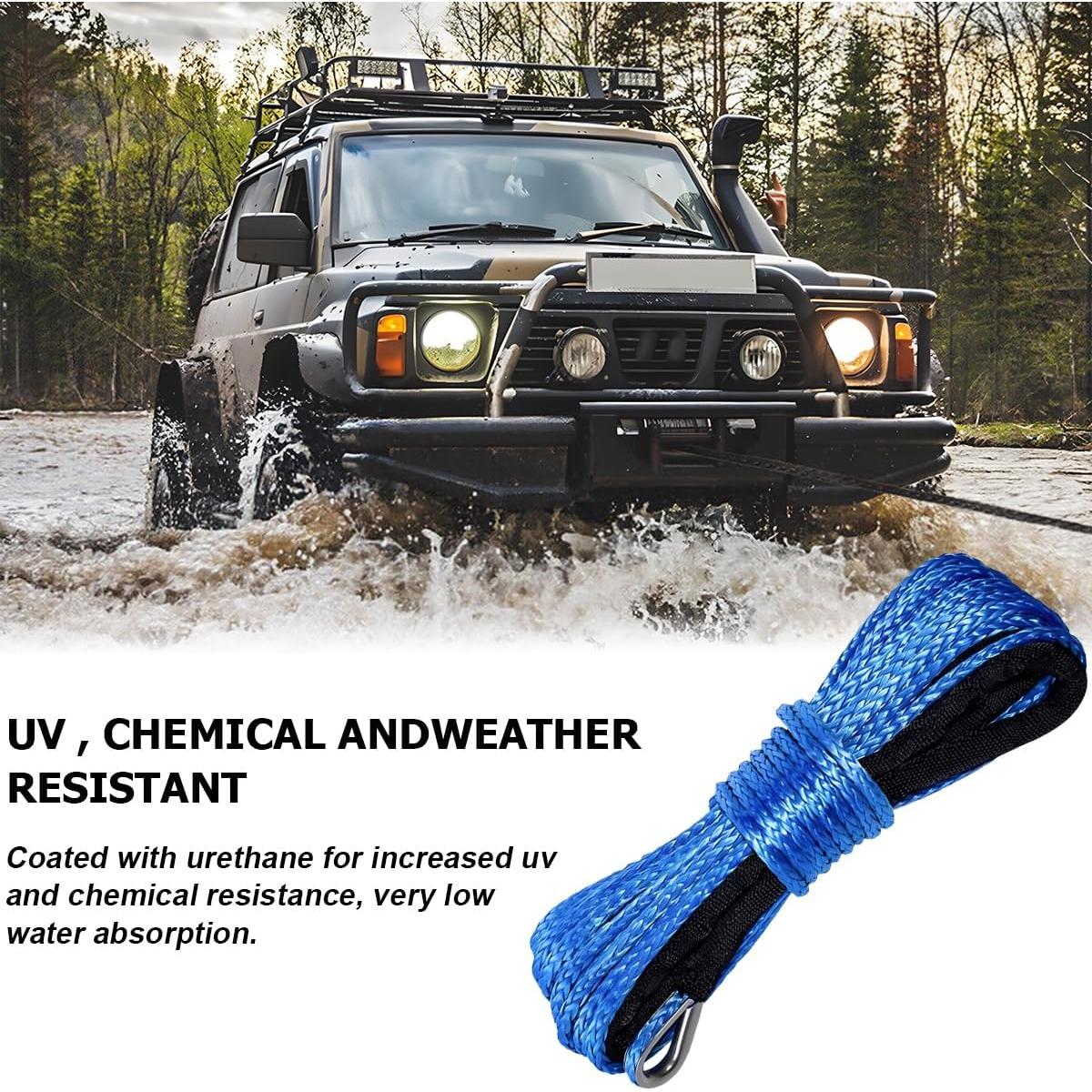 Cuerda de Winch Sintética KHGUZ 12 Hilos 15mm x 15m Azul