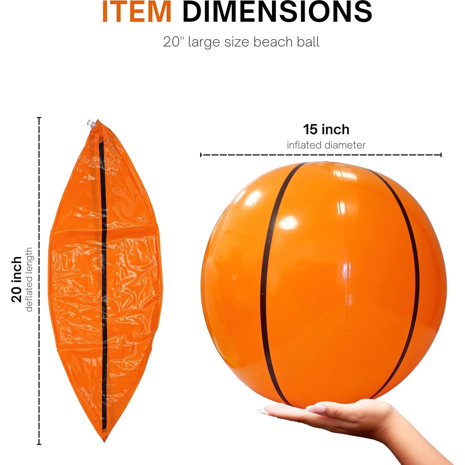 Balones de playa inflables 4E's Novelty - Paquete de 3