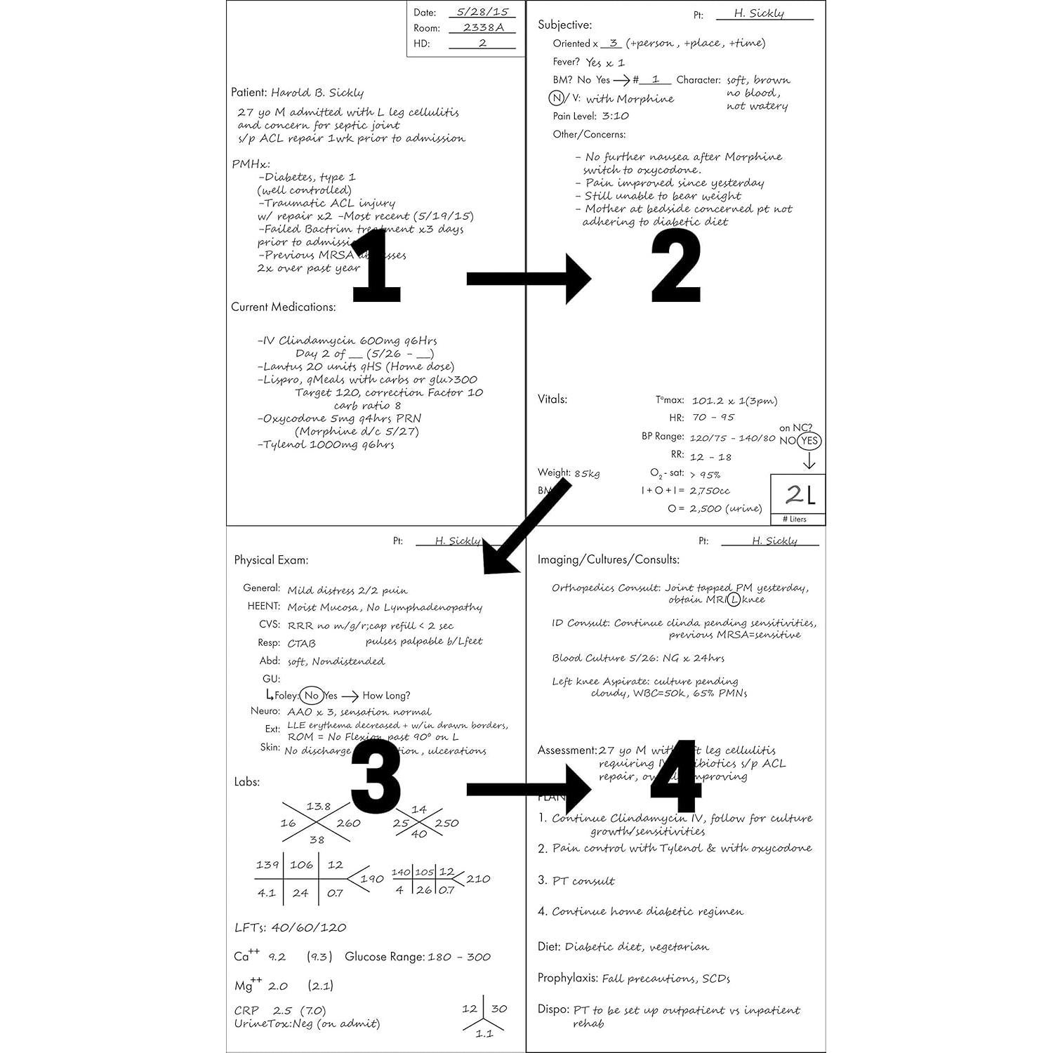 Cuaderno Espiral Portage proRound para Rondas Médicas 75 Páginas