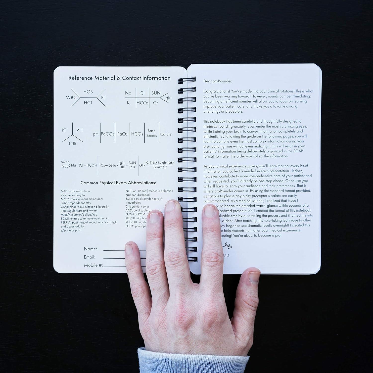 Cuaderno Espiral Portage proRound para Rondas Médicas 75 Páginas