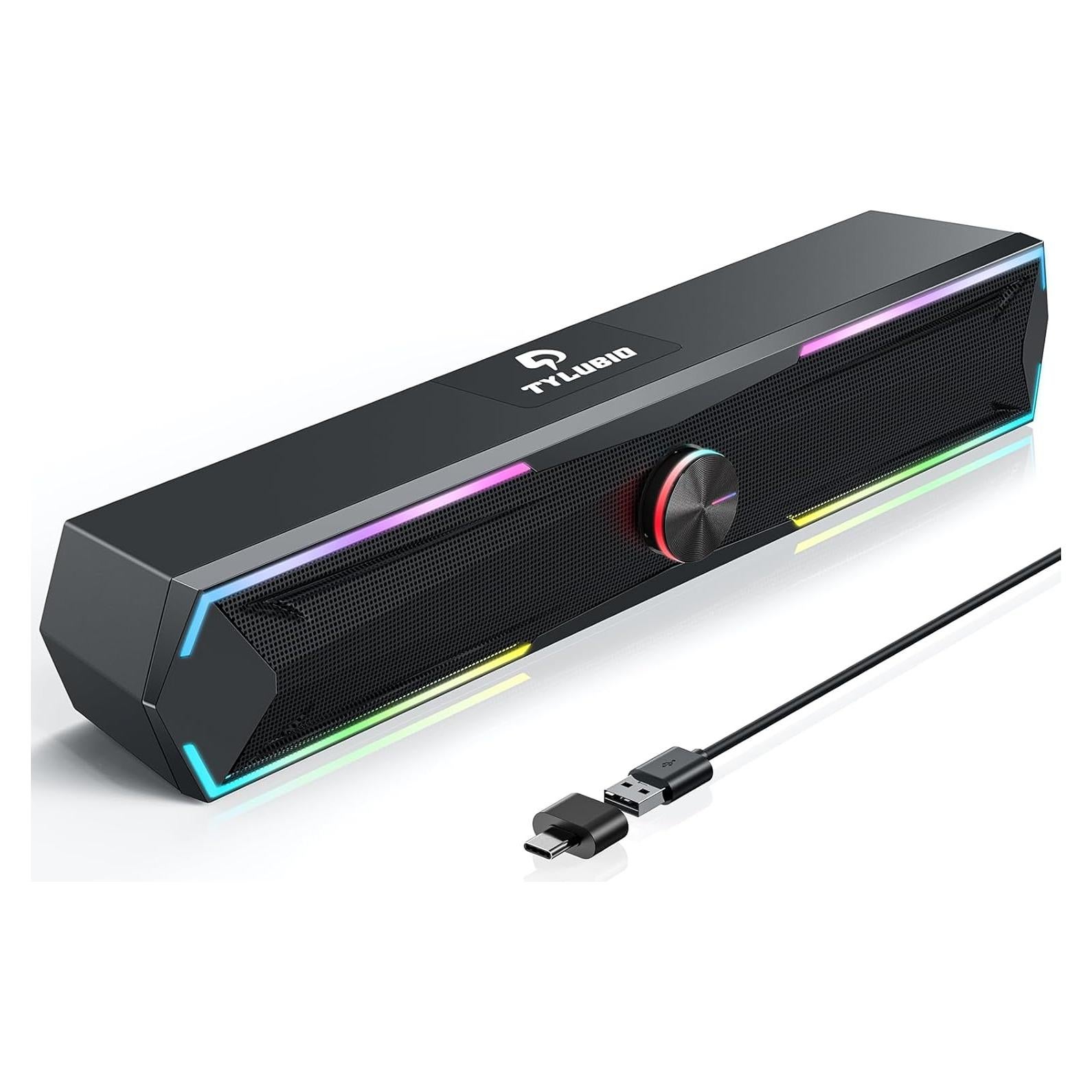 Altavoces Bluetooth Tylubio ST200 con LED y sonido estéreo