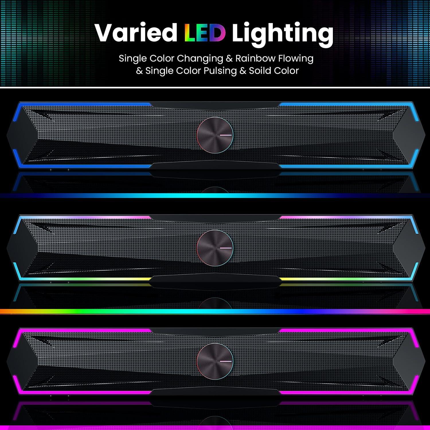 Altavoces Bluetooth Tylubio ST200 con LED y sonido estéreo