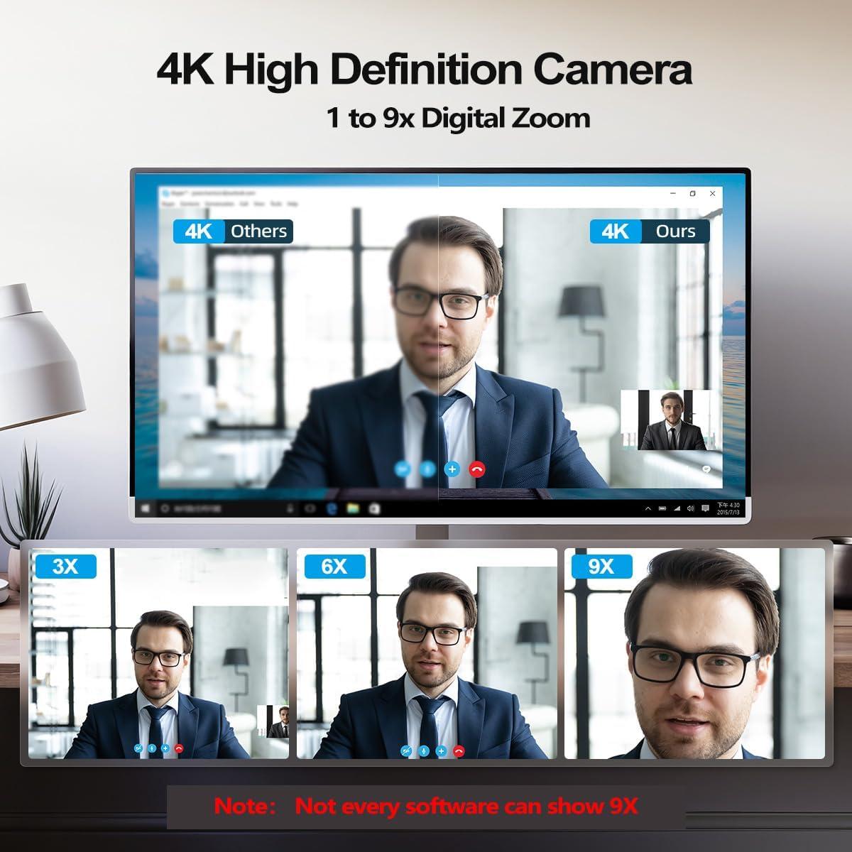 Cámara Web 4K Combess GAOQING 123 con Luz Ajustable