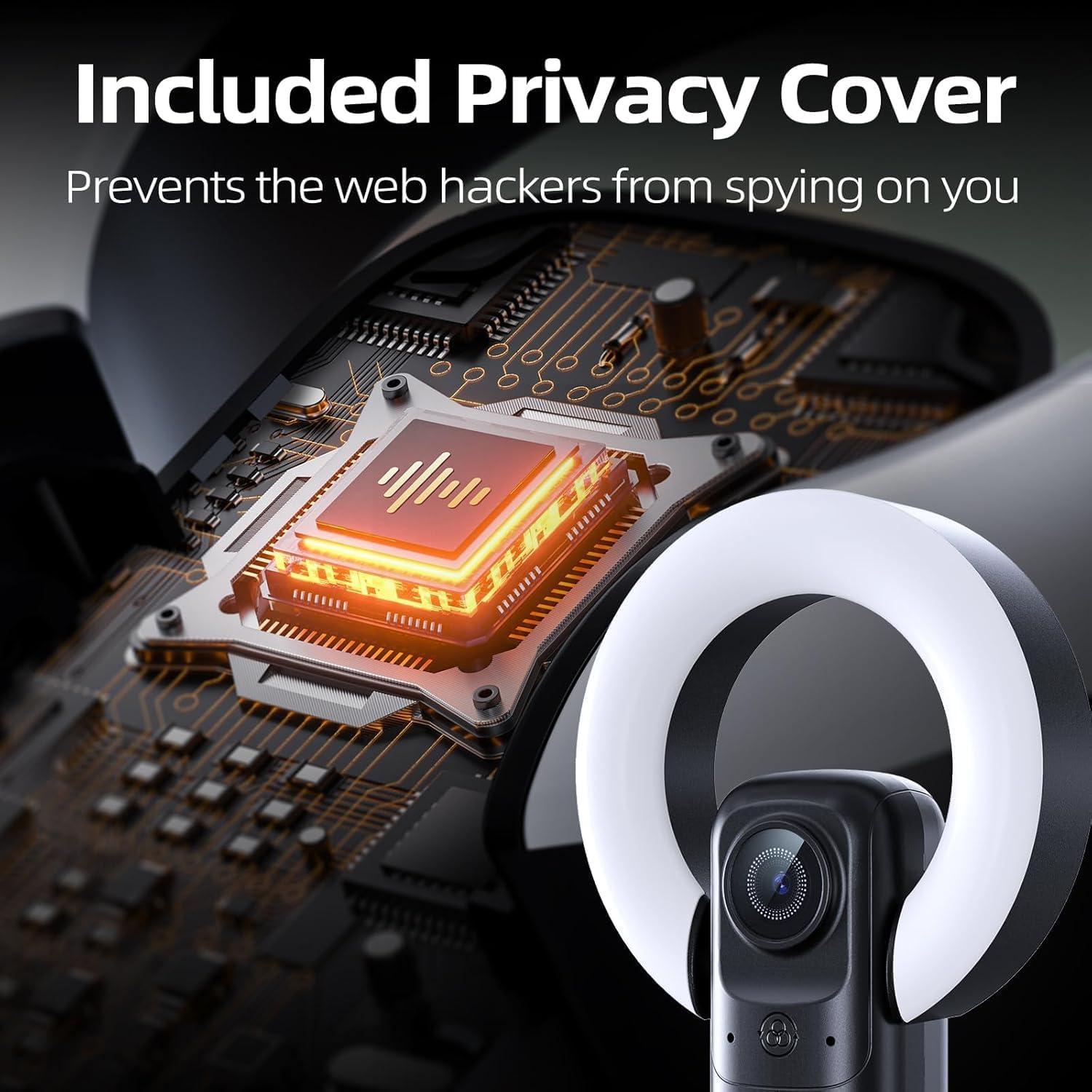 Cámara Web 4K Combess GAOQING 123 con Luz Ajustable