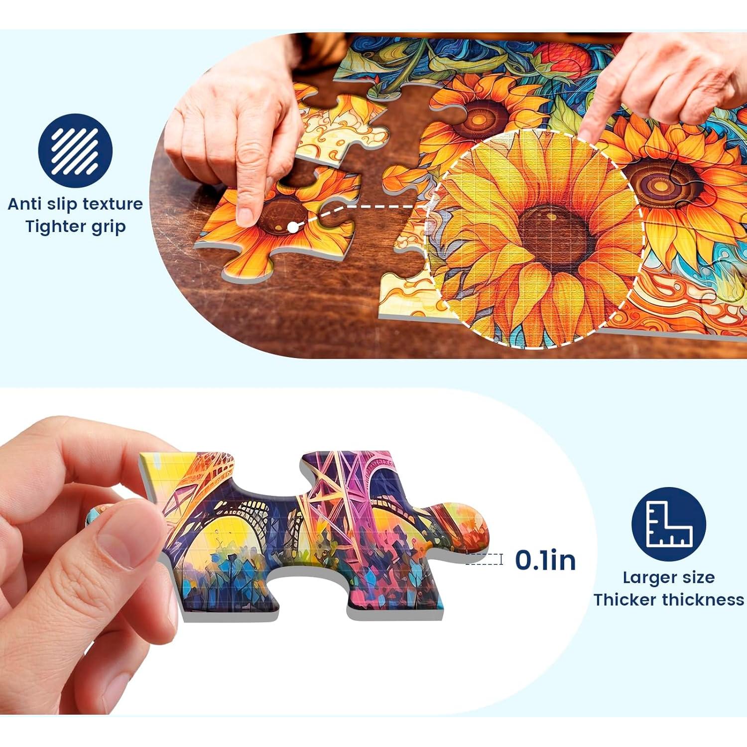 Paquete de 6 rompecabezas grandes WSCXSC 16 piezas para ancianos