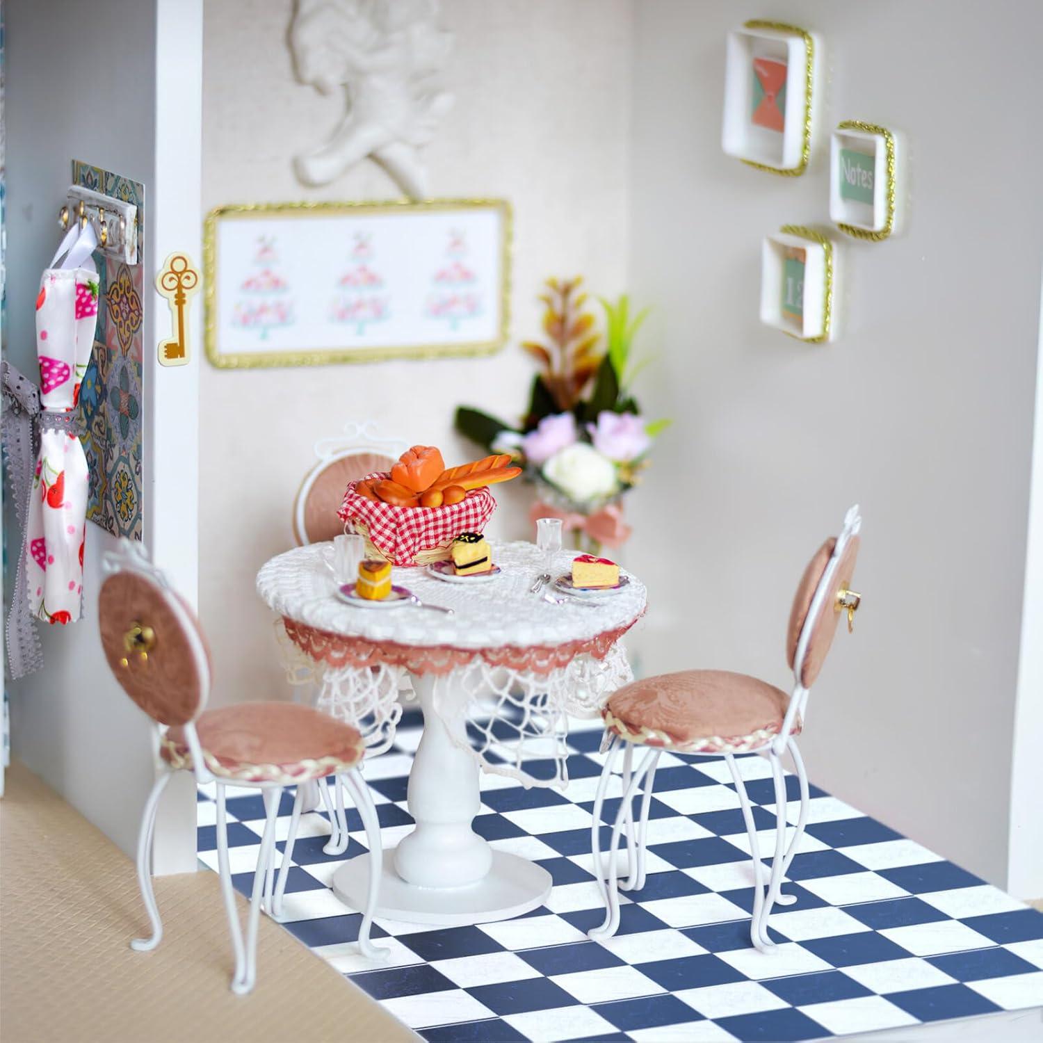 Suelo de Casa de Muñecas DOITOOL 27PCS Madera Natural