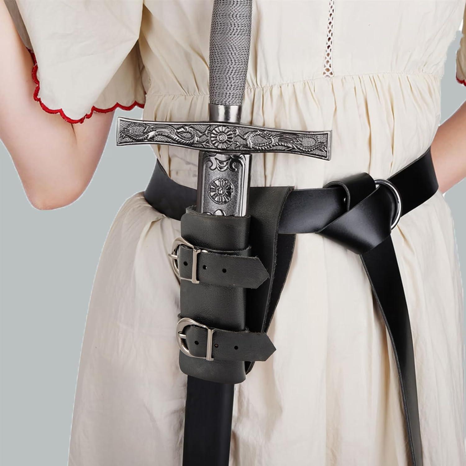 Funda de Daga Ajustable NUMJAW para Disfraz Medieval Negro