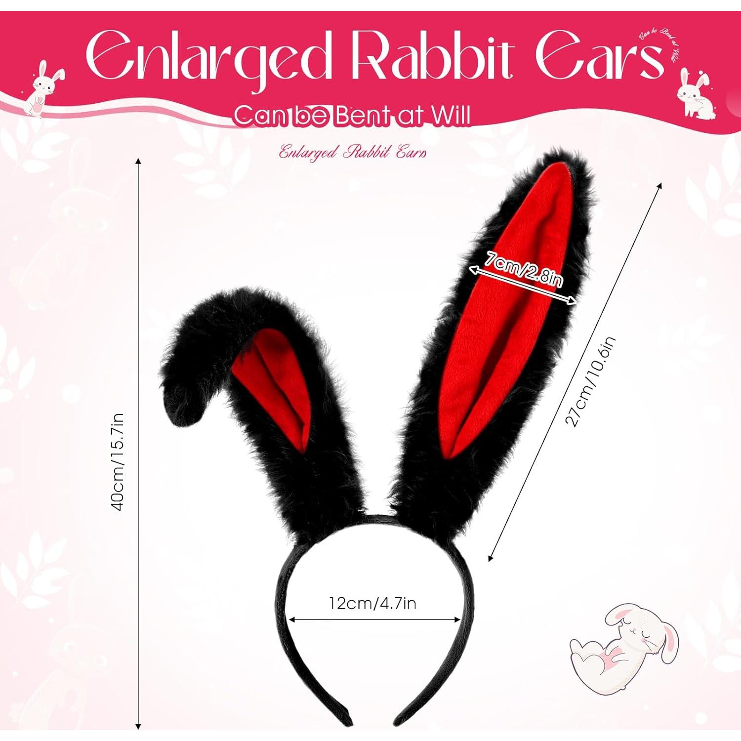 Conjunto Disfraz Conejo de Pascua Mujer - Orejas, Pajarita, Guantes