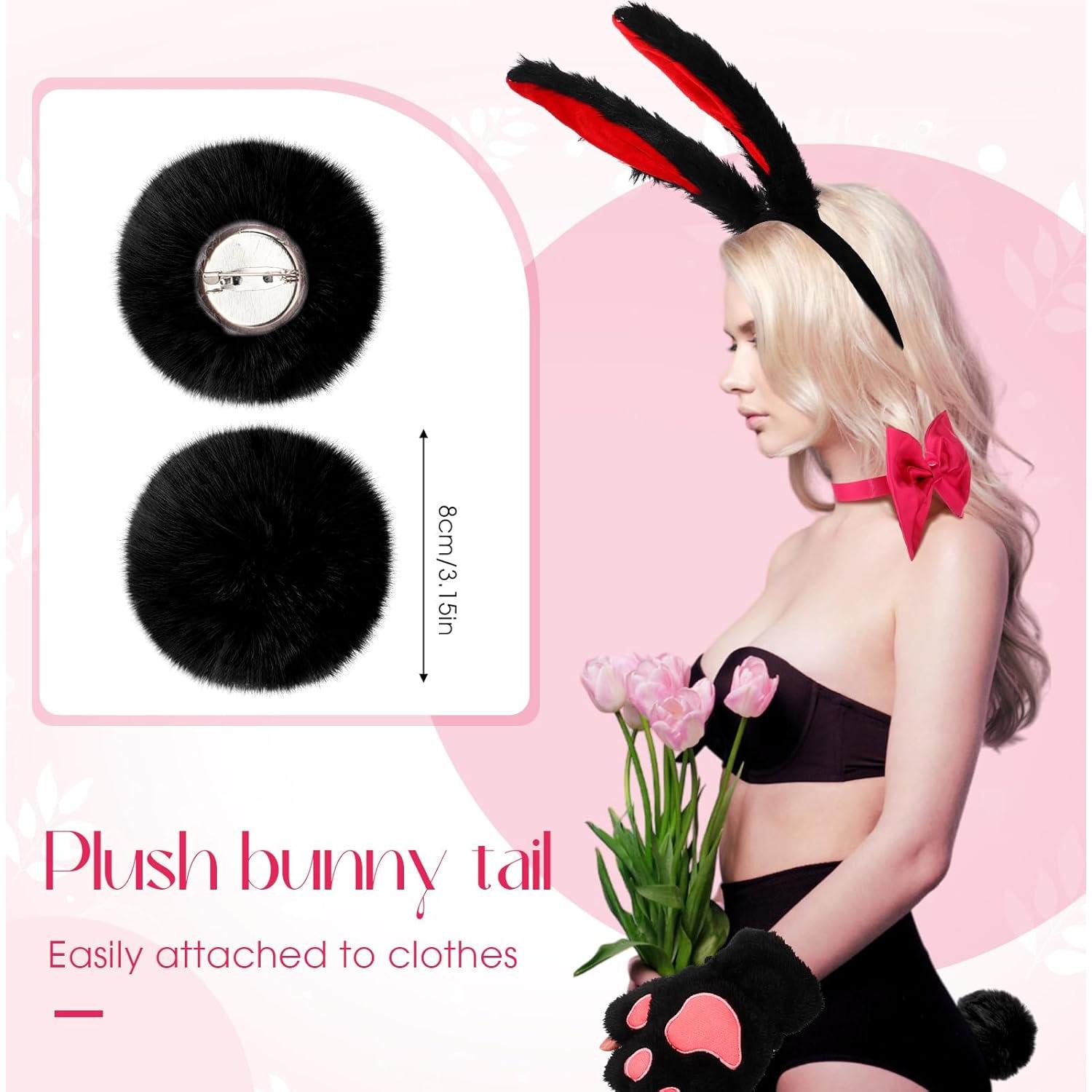 Conjunto Disfraz Conejo de Pascua Mujer - Orejas, Pajarita, Guantes