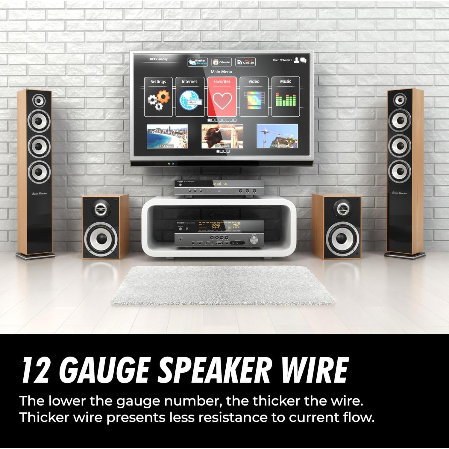 Cable de altavoz InstallGear 12 AWG 30,48 m Cobre OFC