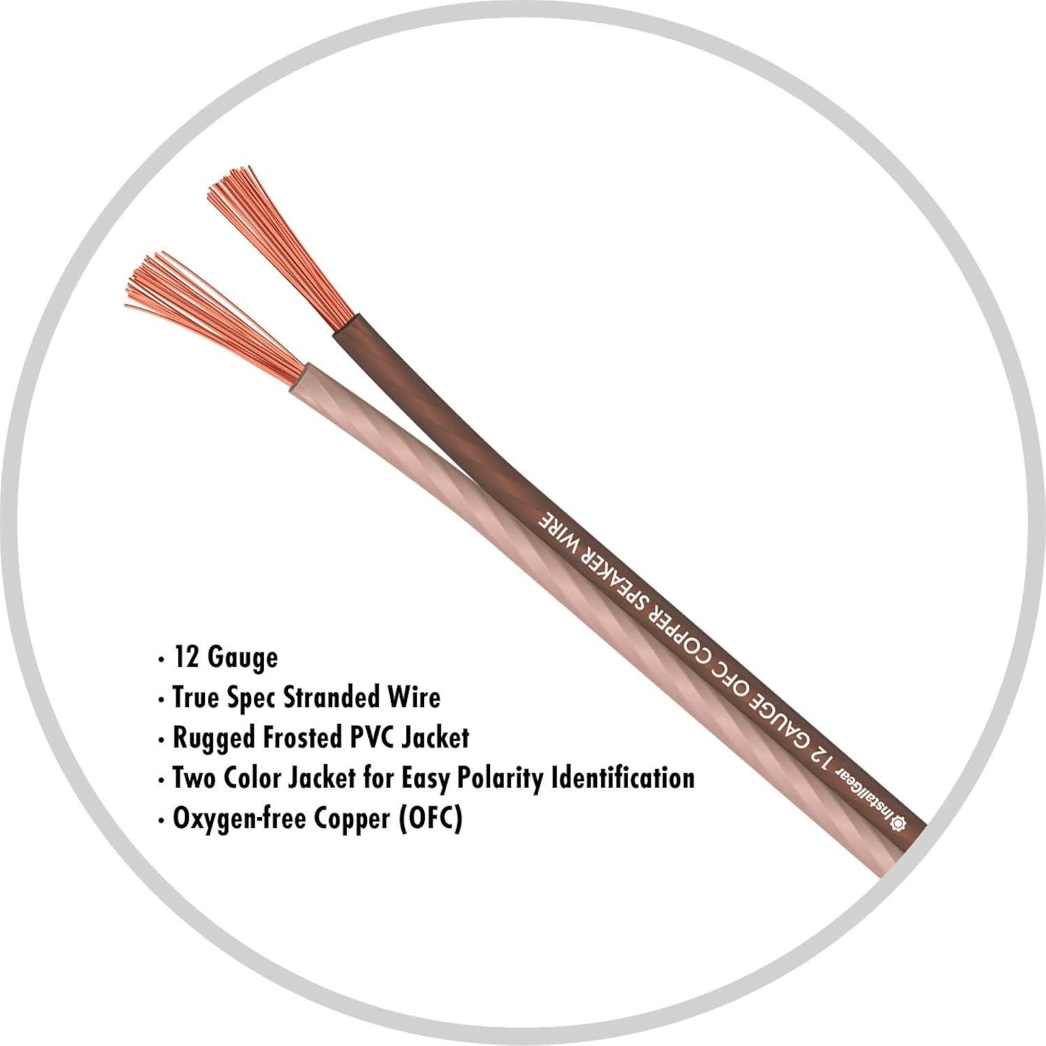 Cable de altavoz InstallGear 12 AWG 30,48 m Cobre OFC