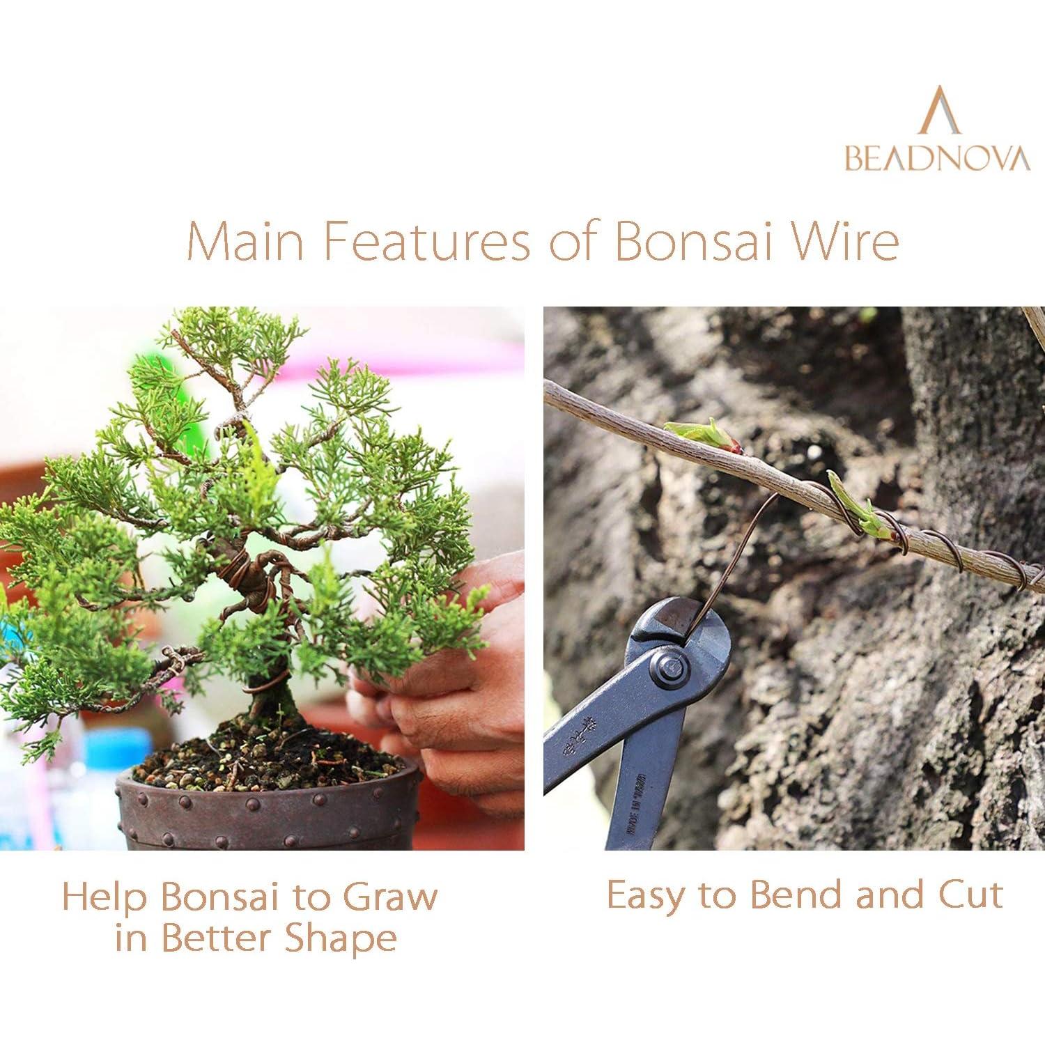 Alambre de Bonsai BEADNOVA 30m Verde 1mm para Plantas