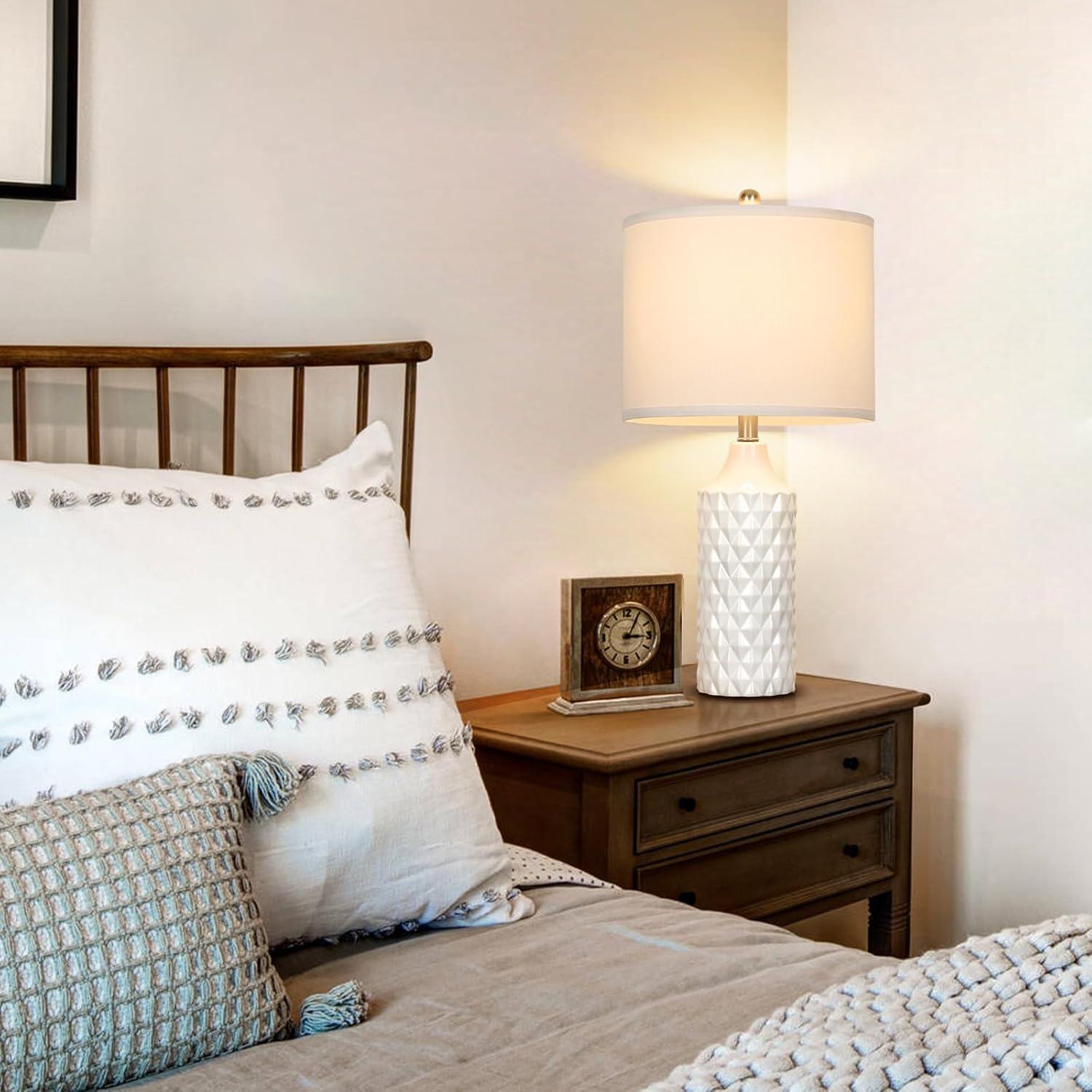 Juego de 2 Lámparas de Mesa Cerámica Qingmiao 63.5 cm Regulables