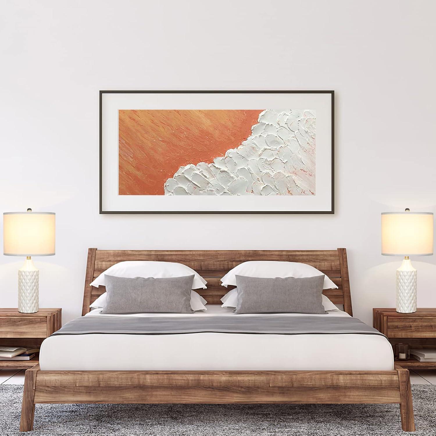 Juego de 2 Lámparas de Mesa Cerámica Qingmiao 63.5 cm Regulables