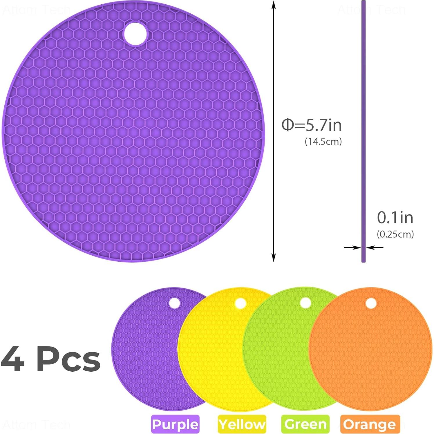 NiHome Almohadillas Abre Frascos de Silicona Antideslizantes 4 Piezas