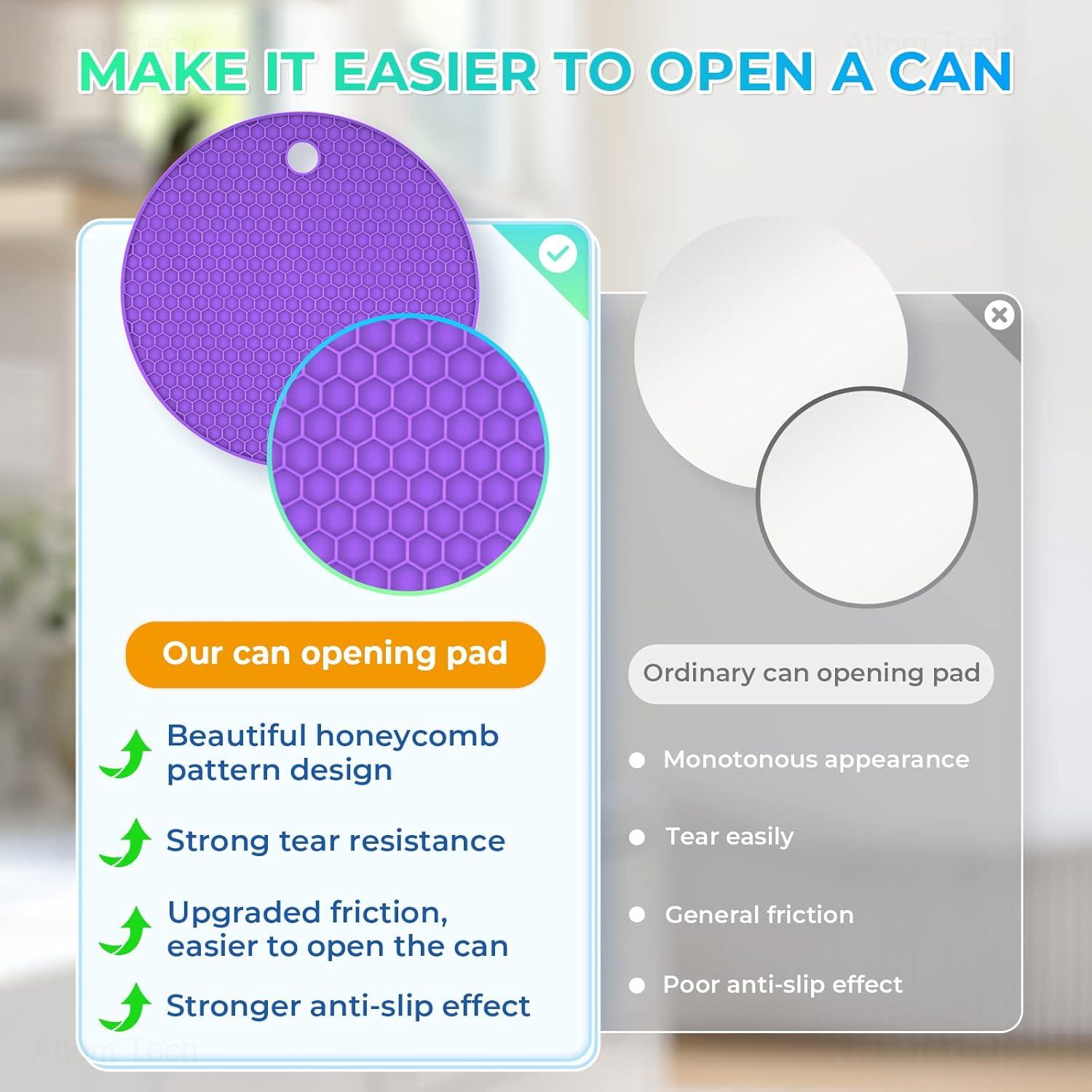 NiHome Almohadillas Abre Frascos de Silicona Antideslizantes 4 Piezas