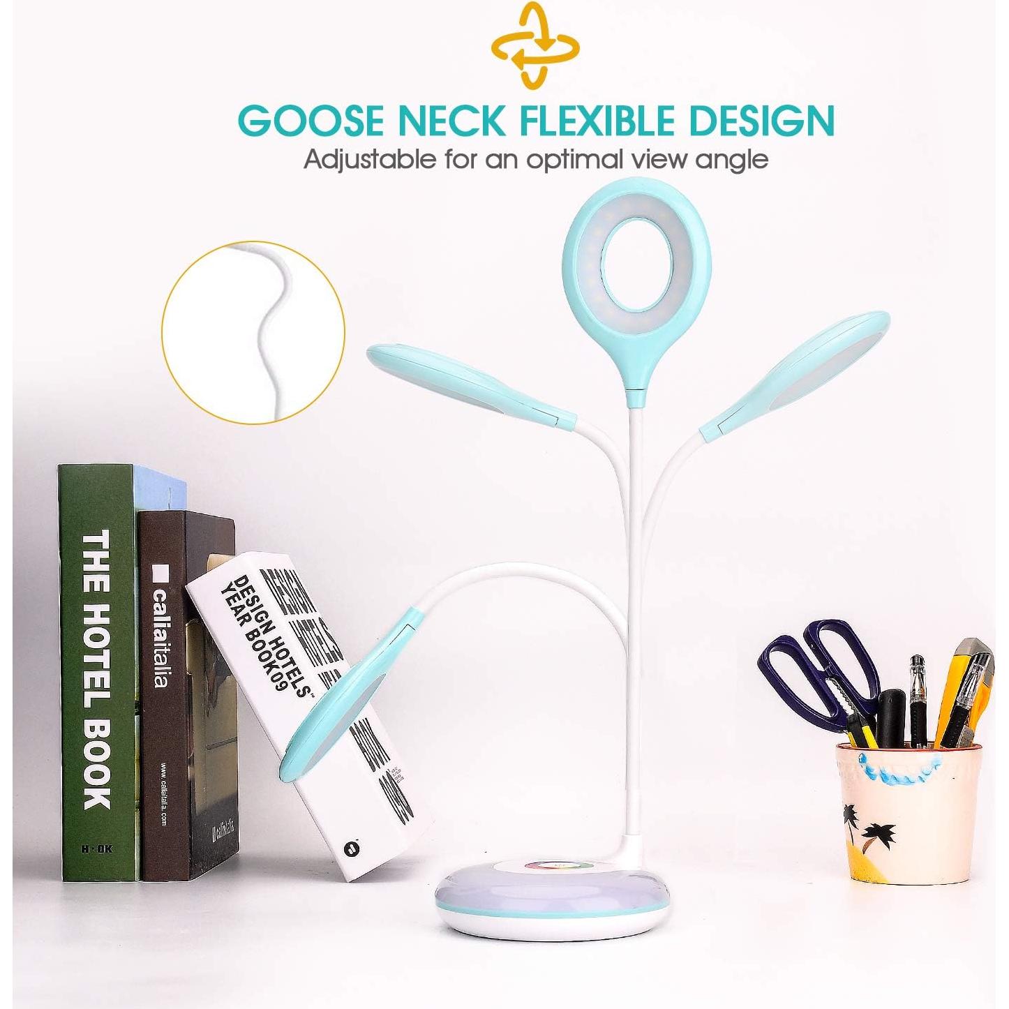Lámpara de Escritorio LED Mafiti Recargable Cuello de Ganso