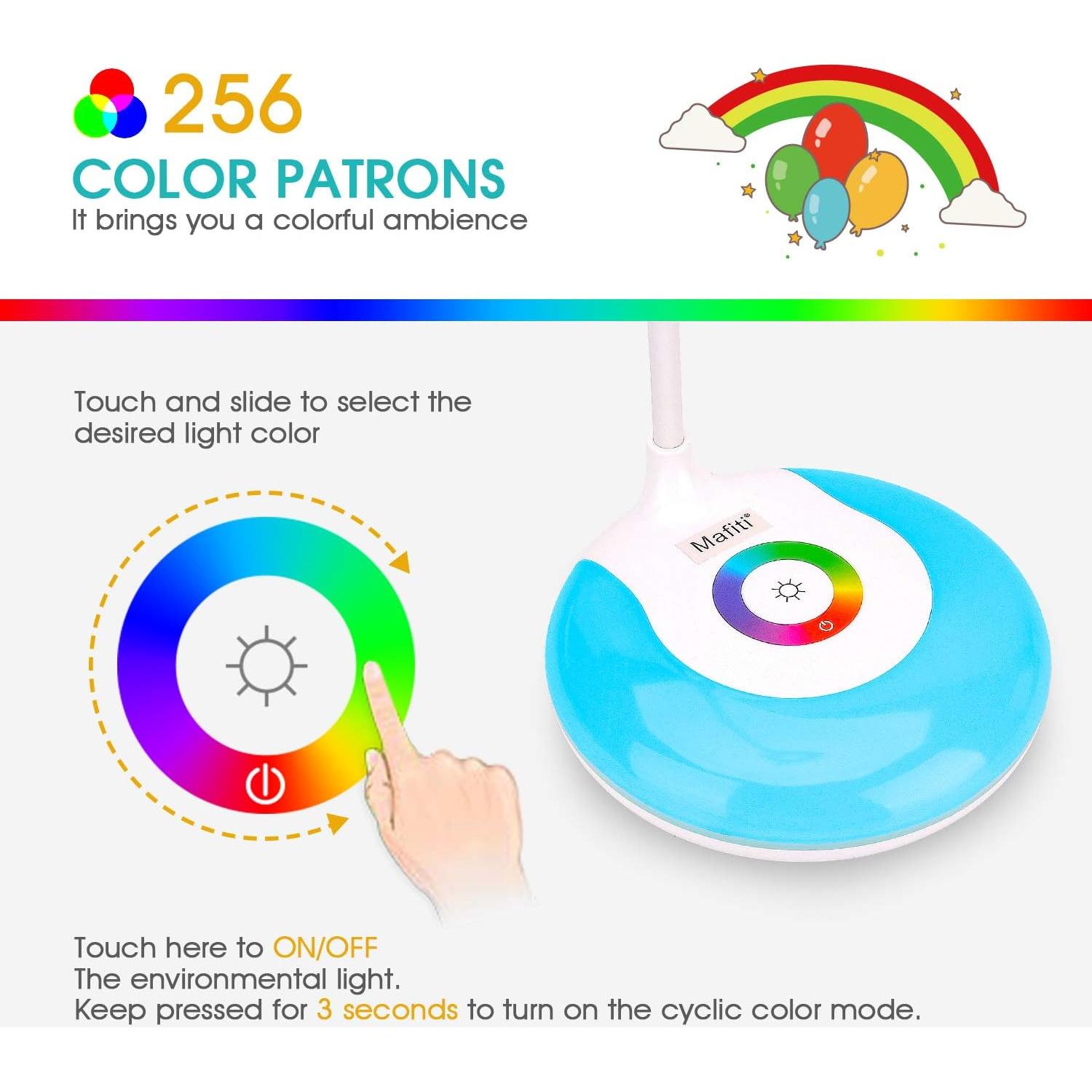 Lámpara de Escritorio LED Mafiti Recargable Cuello de Ganso