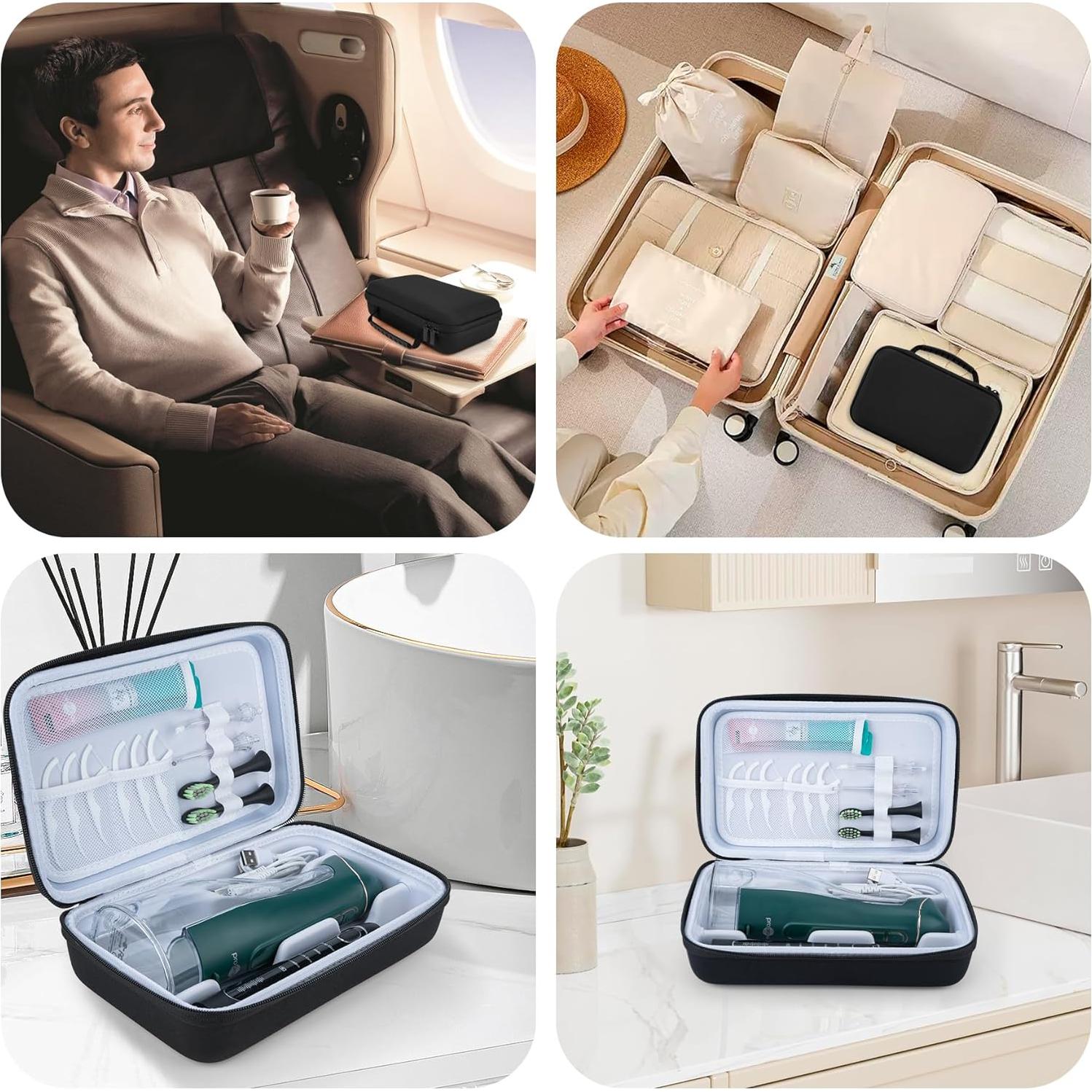 Estuche de Viaje para Irrigador Dental CVVD - Negro 25.4x16.5cm